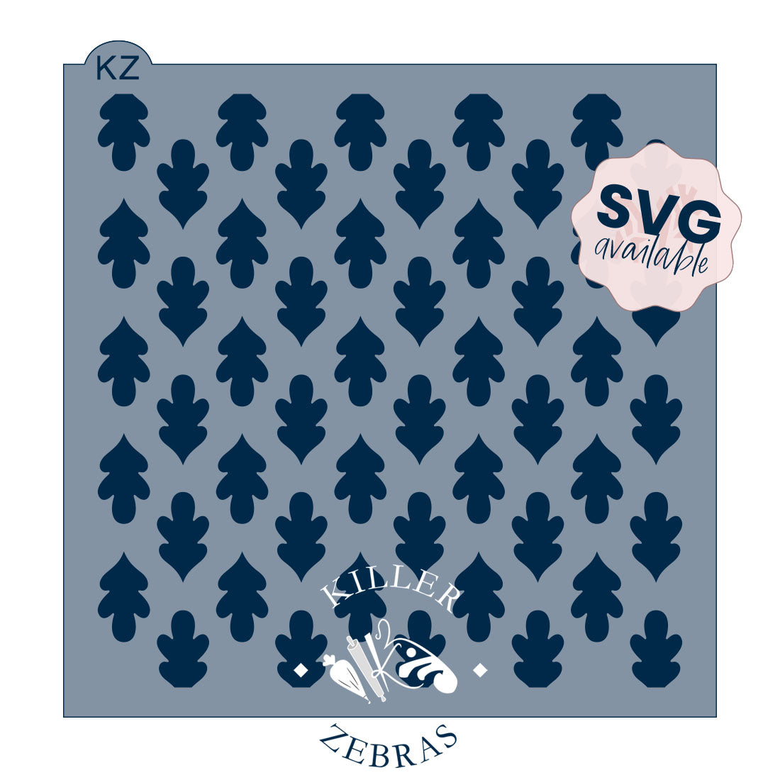 5.5 x 5.5 Stencil Oak Leaves Stencil