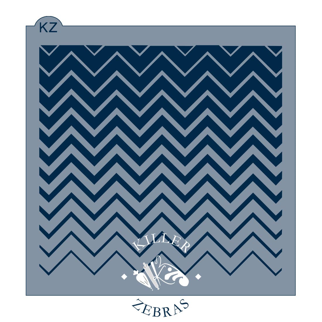 5.5 x 5.5 Stencil Ombre Chevron Stencil