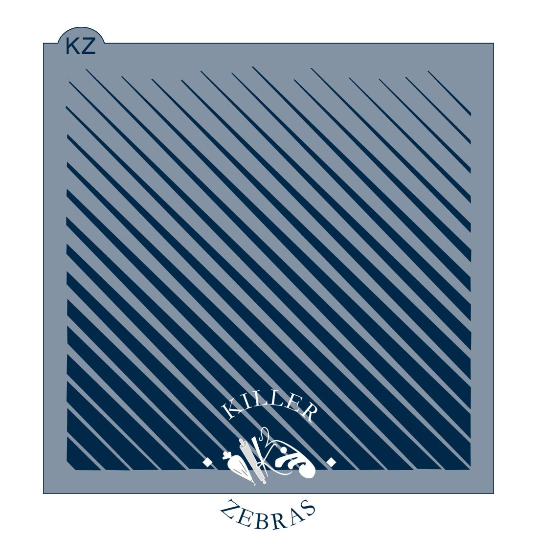 5.5 x 5.5 Stencil Ombre Stripes Stencil