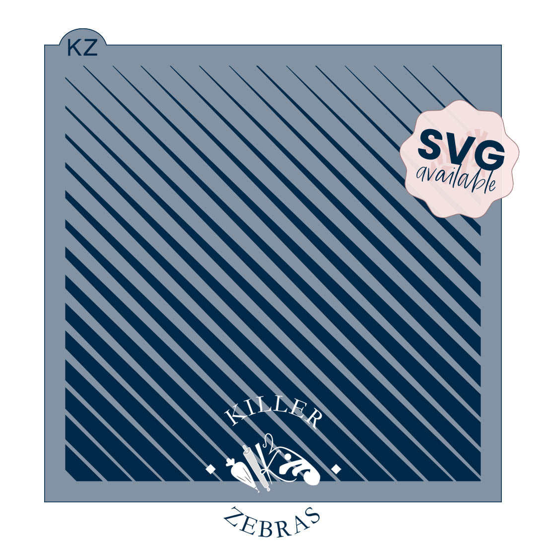 5.5 x 5.5 Stencil Ombre Stripes – Cookie Stencil