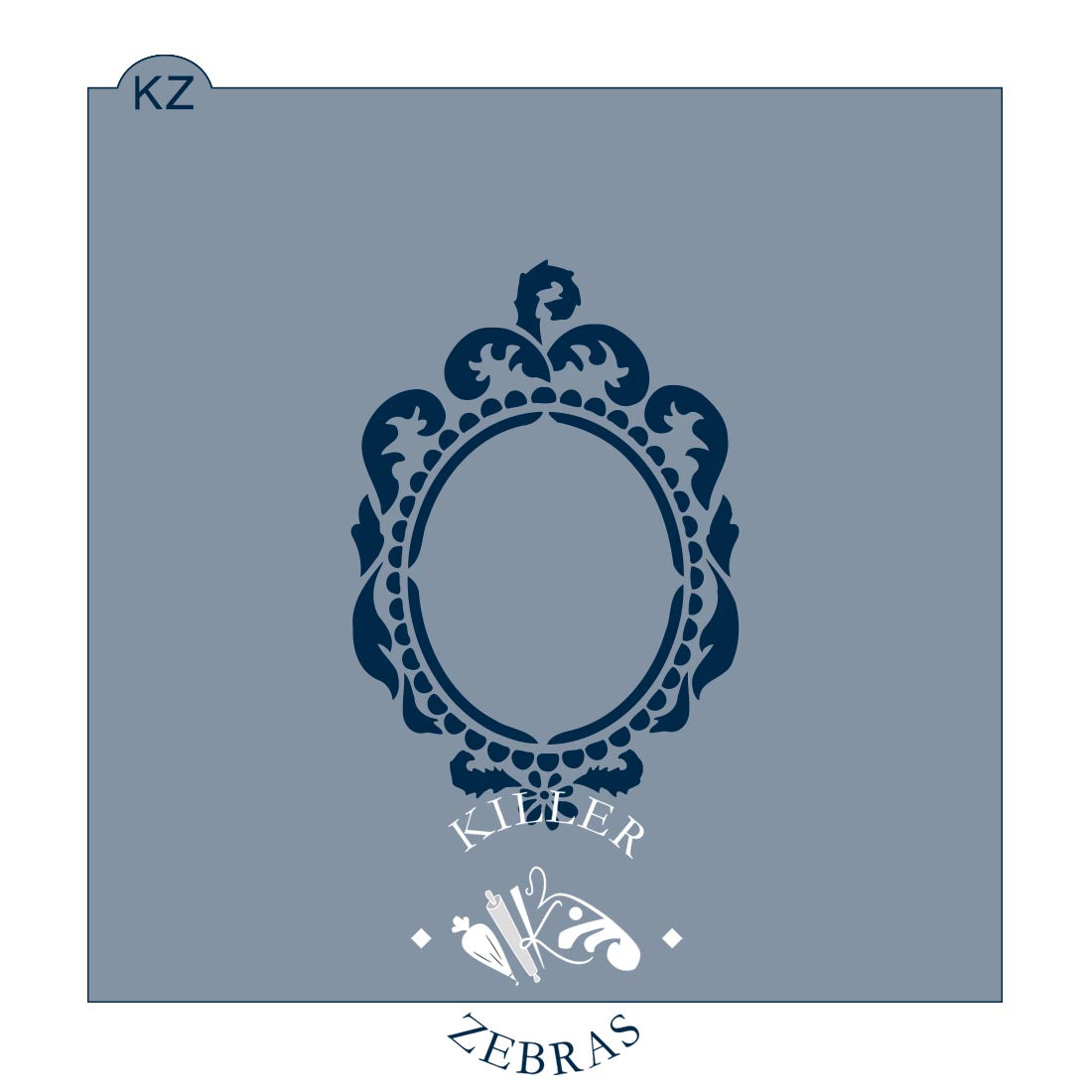 5.5 x 5.5 Stencil Ornate Frame Stencil