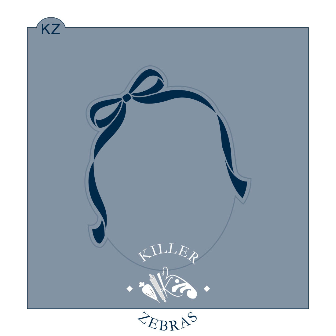 Cookie Cutters Oval Bow Plaque Cutter/Stencil