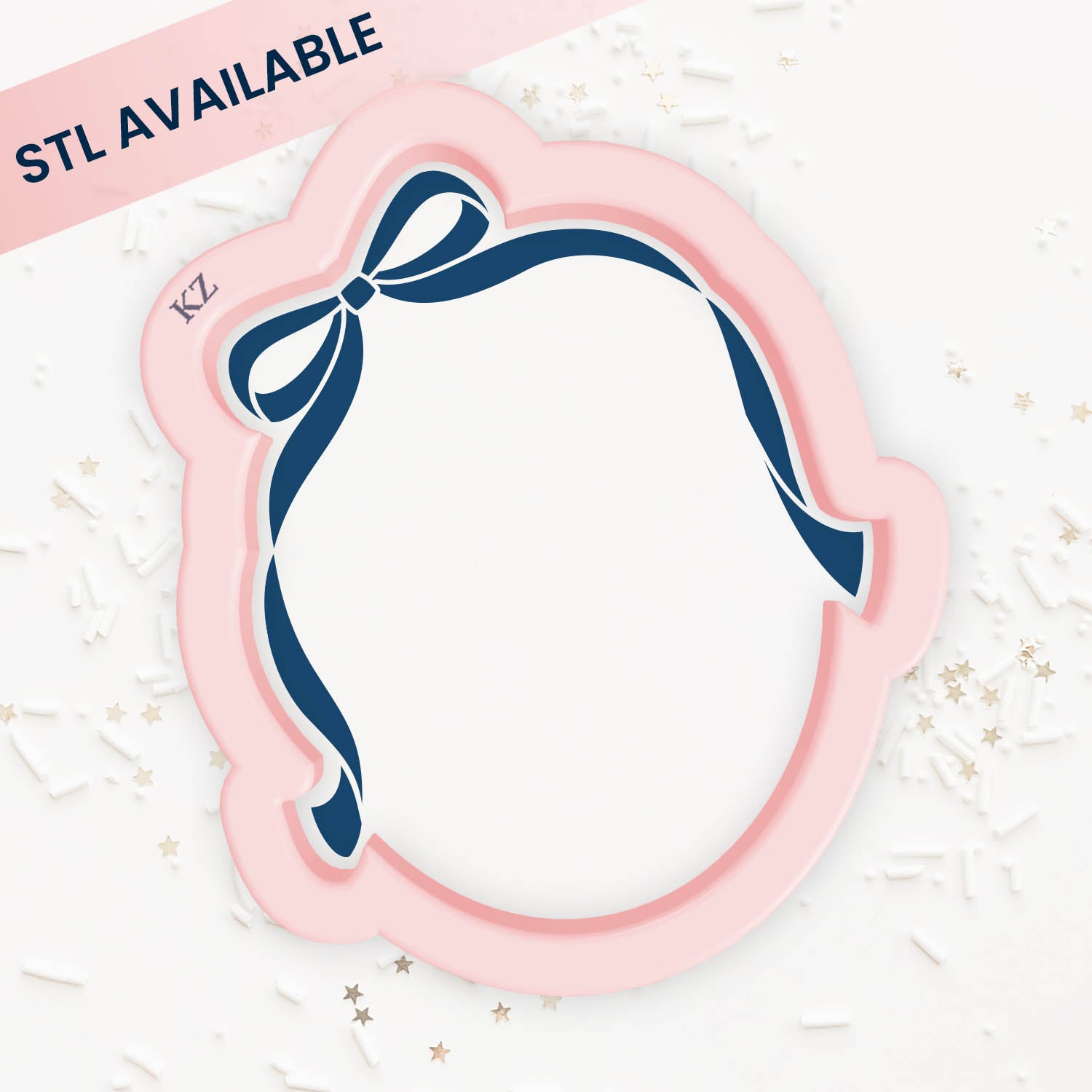 Cookie Cutters Oval Bow Plaque Cutter/Stencil