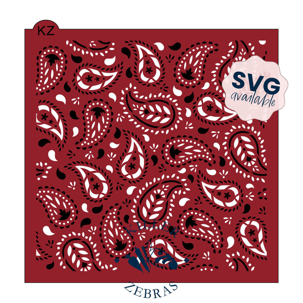 Paisley 2 Part Stencil | Killer Zebras