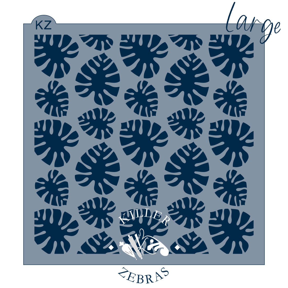 5.5 x 5.5 Stencil Palm Leaves – Cookie Stencil
