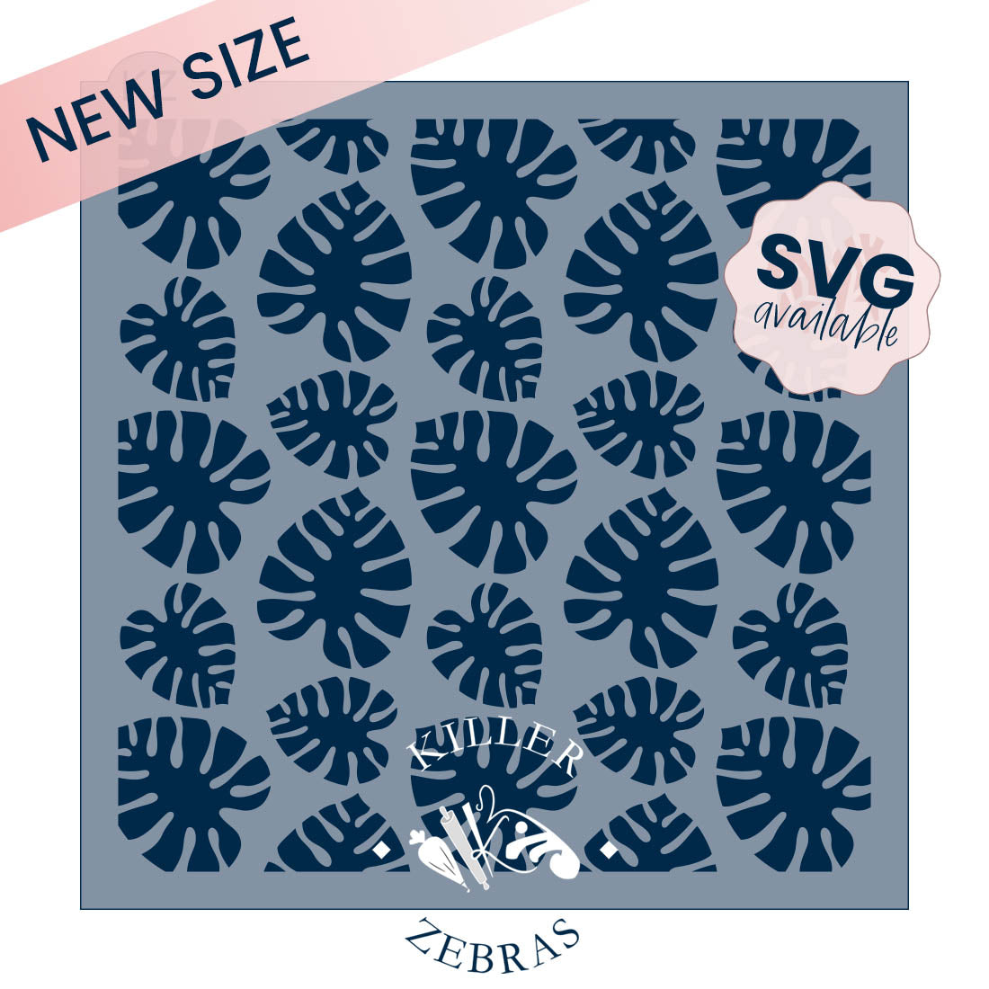 5.5 x 5.5 Stencil Palm Leaves – Cookie Stencil