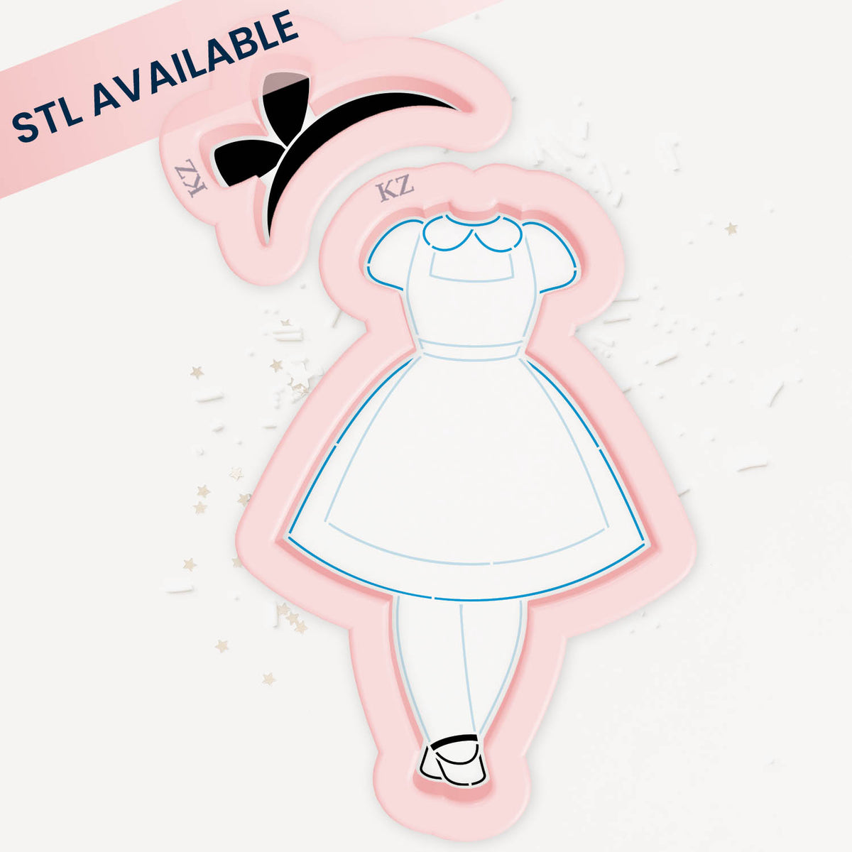 Cookie Cutters Paper Doll - Alice in Wonderland Costume Cutter/Stencil