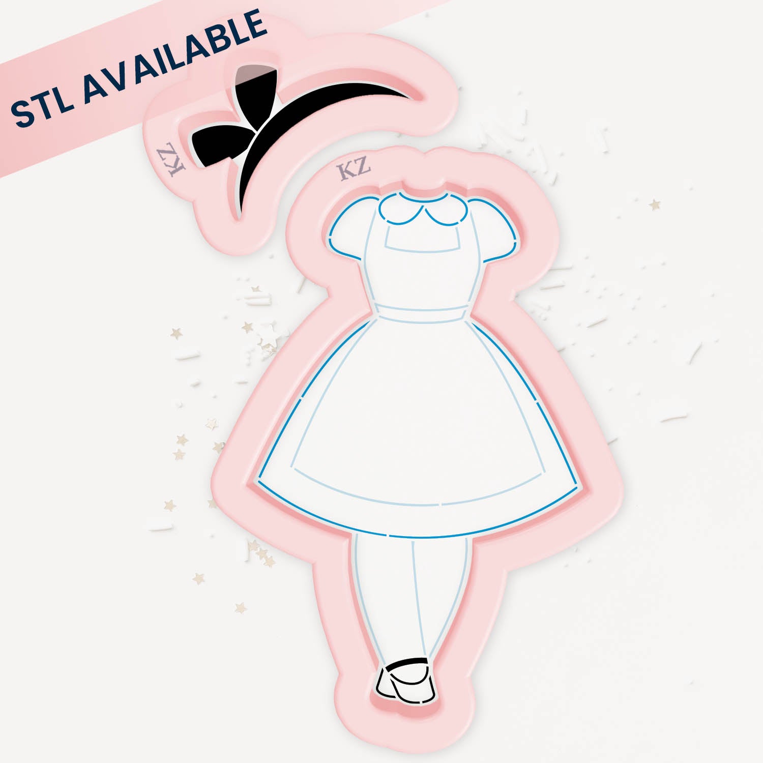 Cookie Cutters Paper Doll - Alice in Wonderland Costume Cutter/Stencil