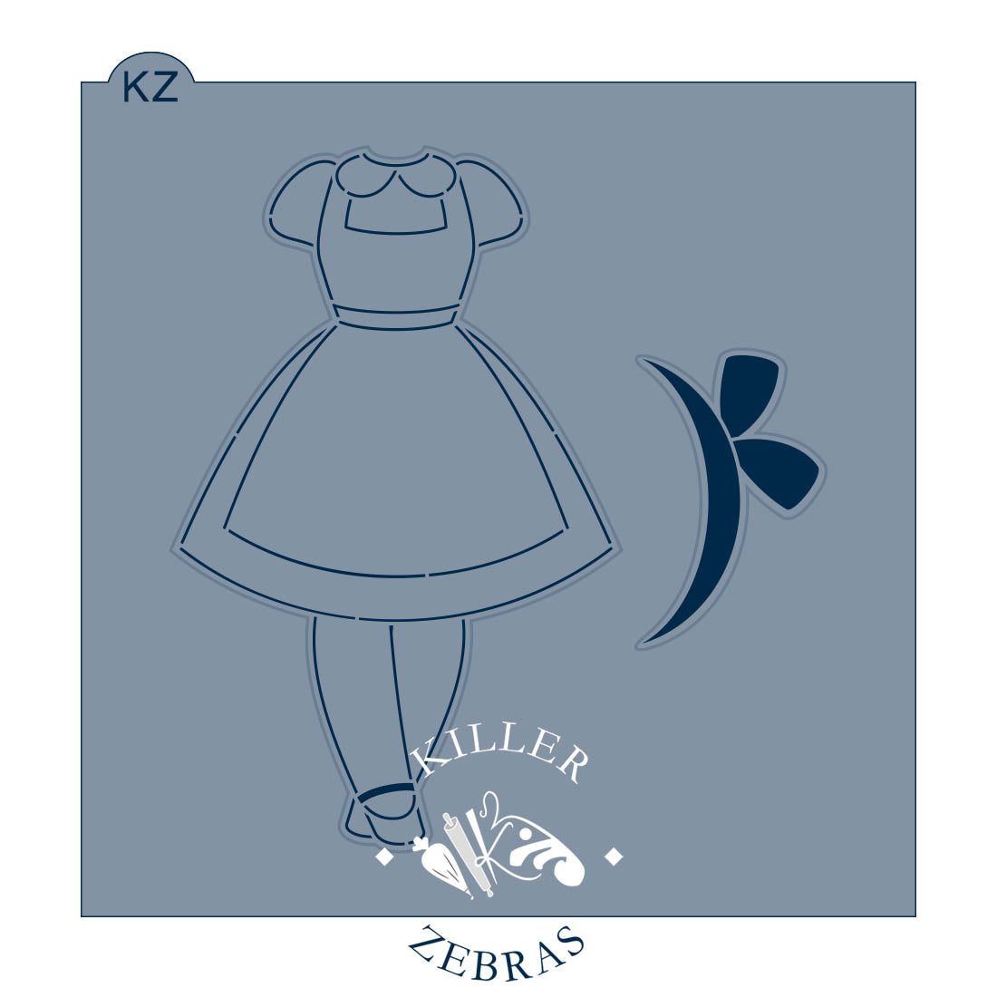 Cookie Cutters Paper Doll - Alice in Wonderland Costume Cutter/Stencil