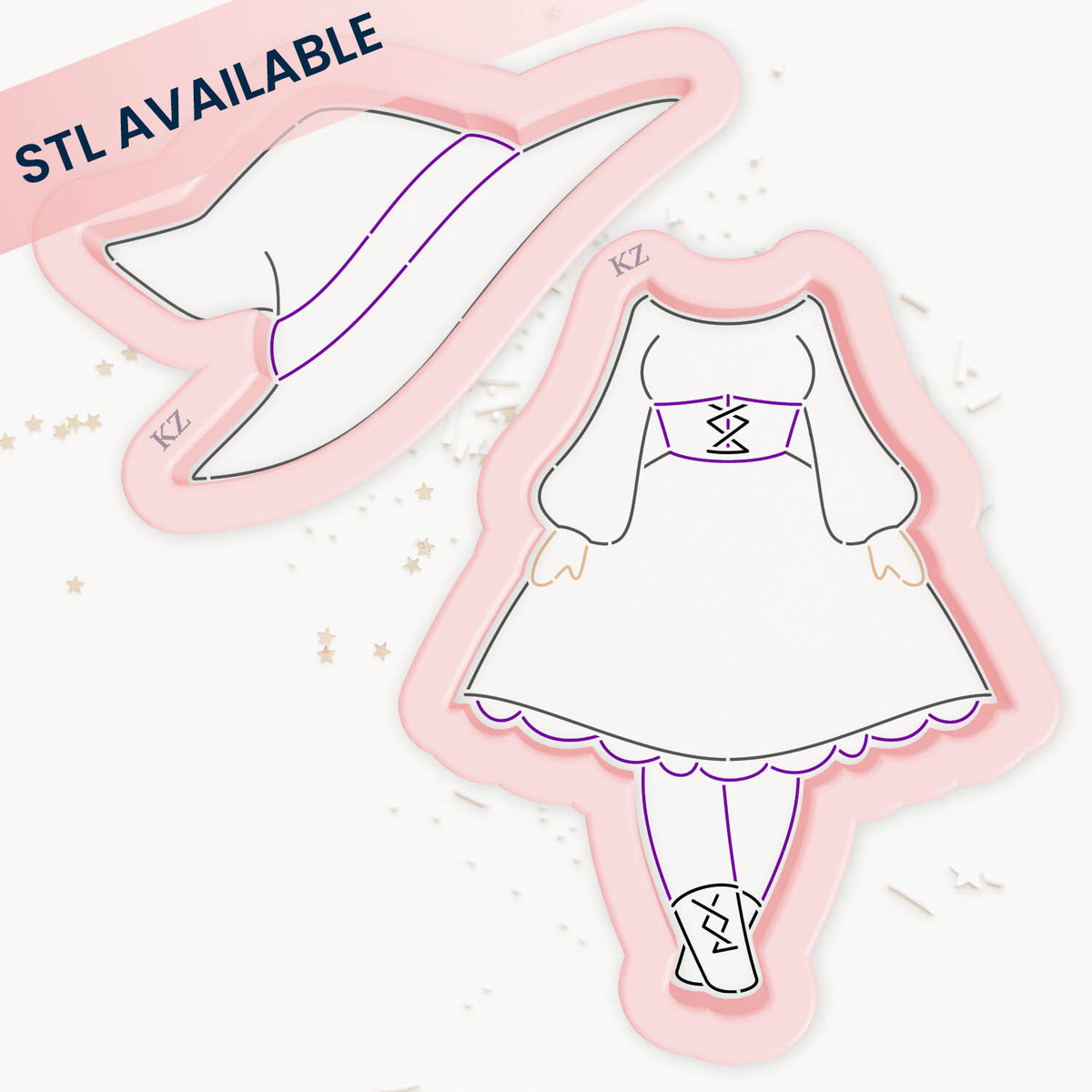 Cookie Cutters Paper Doll - Witch Costume Cutter/Stencil