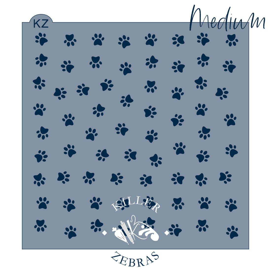5.5 x 5.5 Stencil Paw Prints – Cookie Stencil