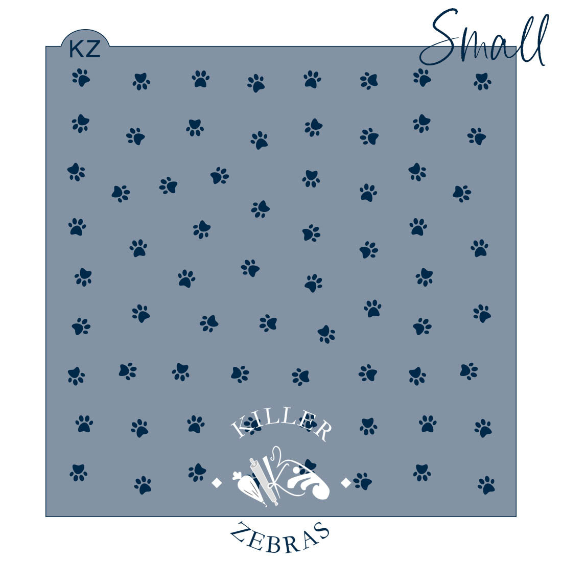 5.5 x 5.5 Stencil Paw Prints – Cookie Stencil