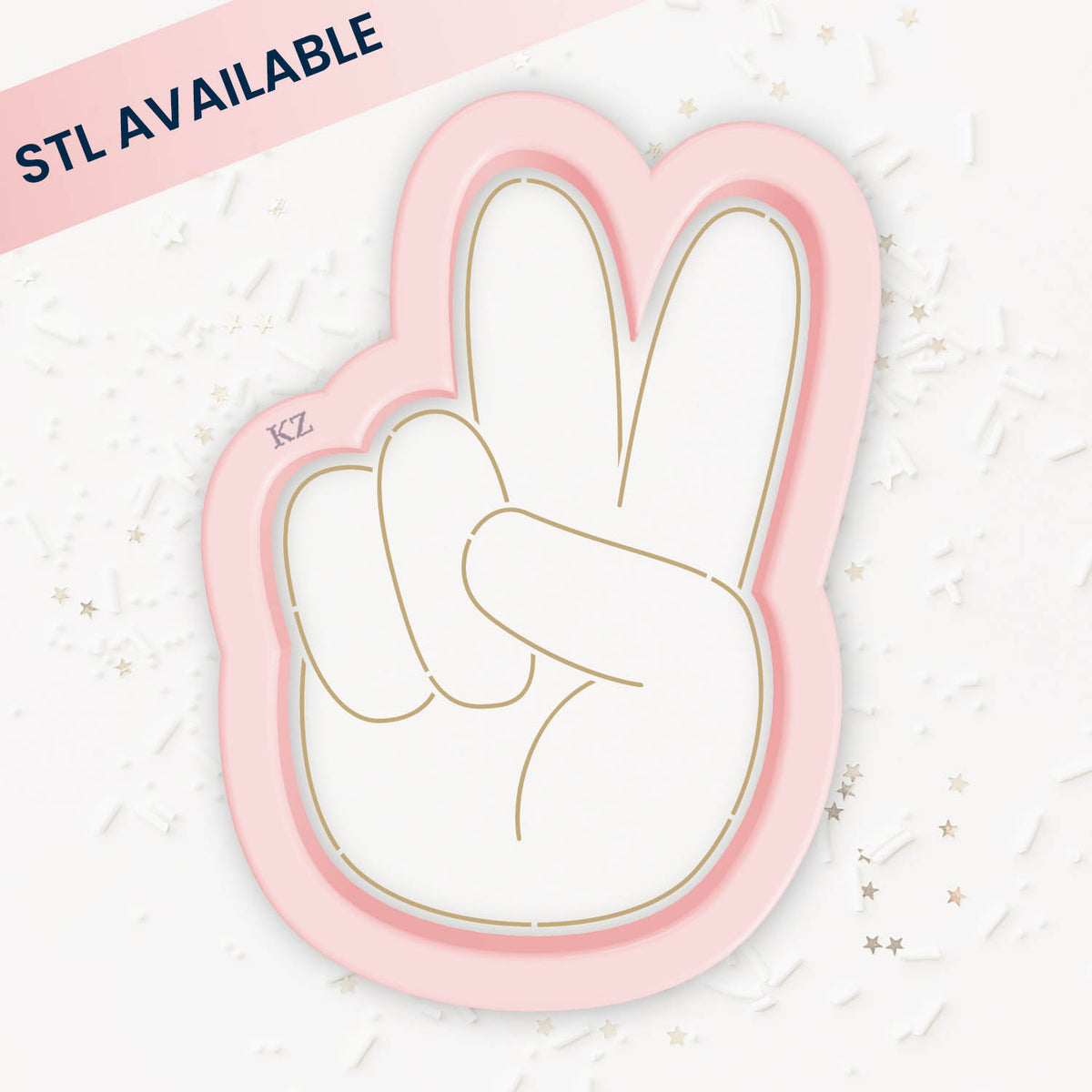 Cookie Cutters Peace Hand – Cookie Cutter &amp; Stencil Set