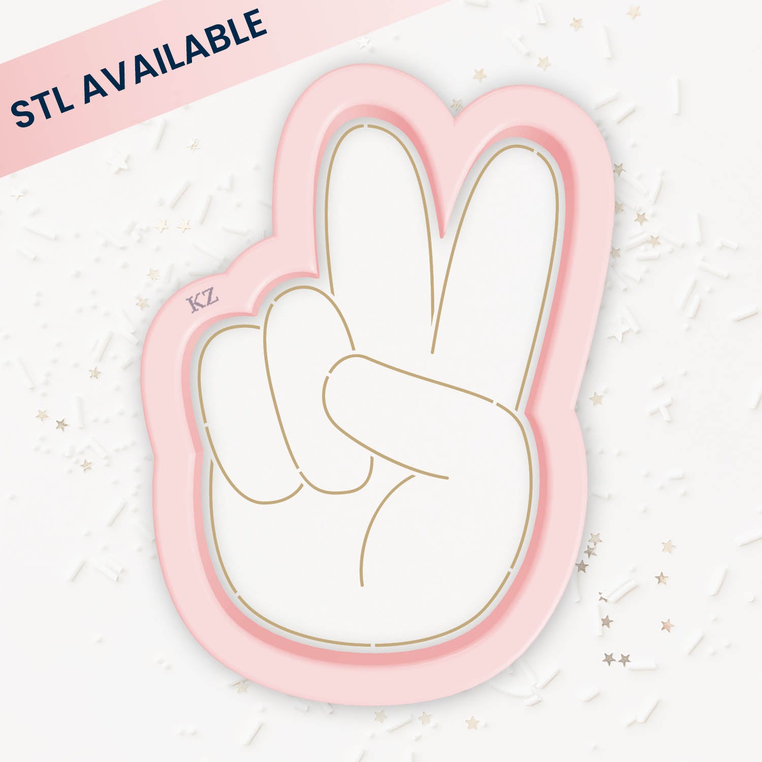 Cookie Cutters Peace Hand – Cookie Cutter & Stencil Set