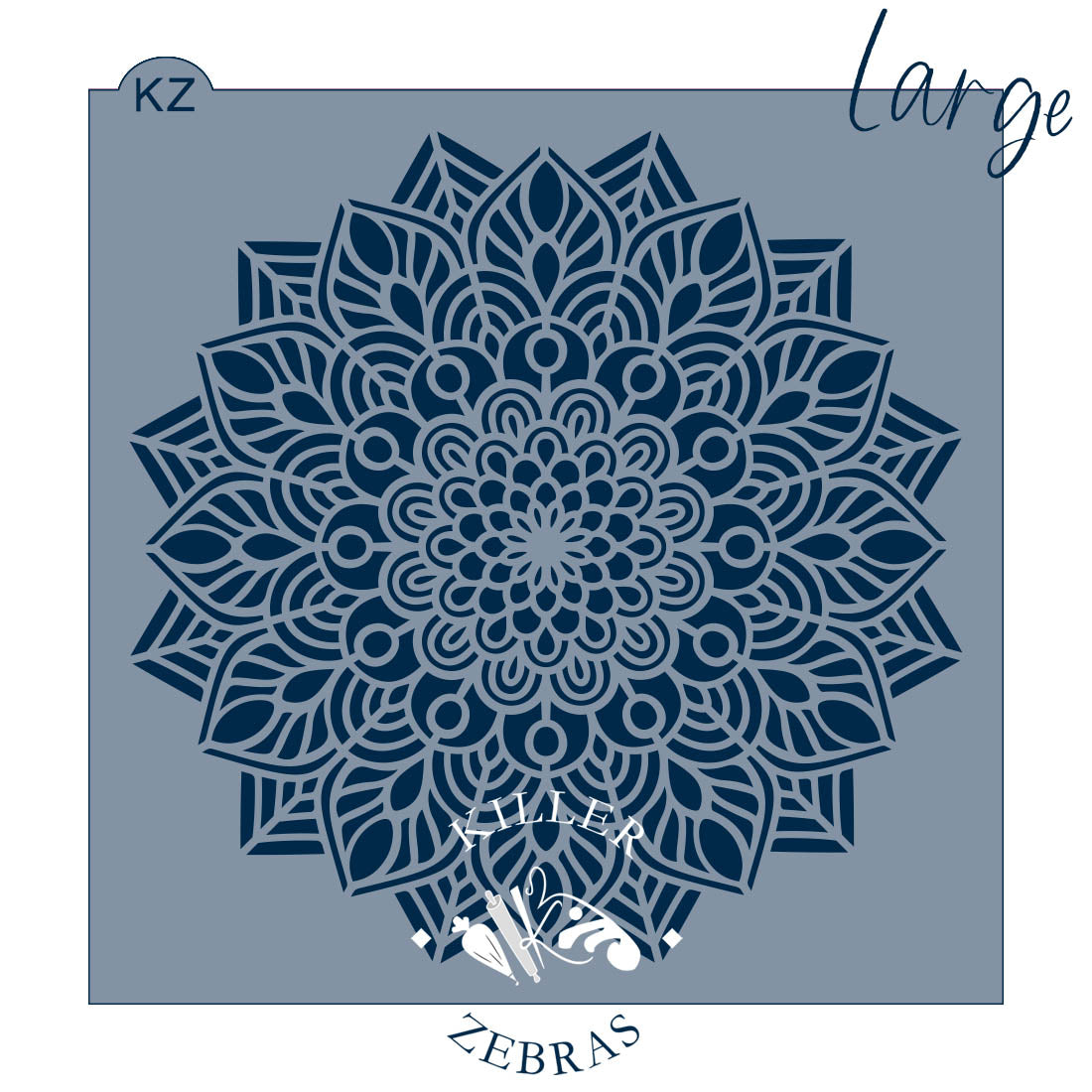 5.5 x 5.5 Stencil Peacock Lace Stencil