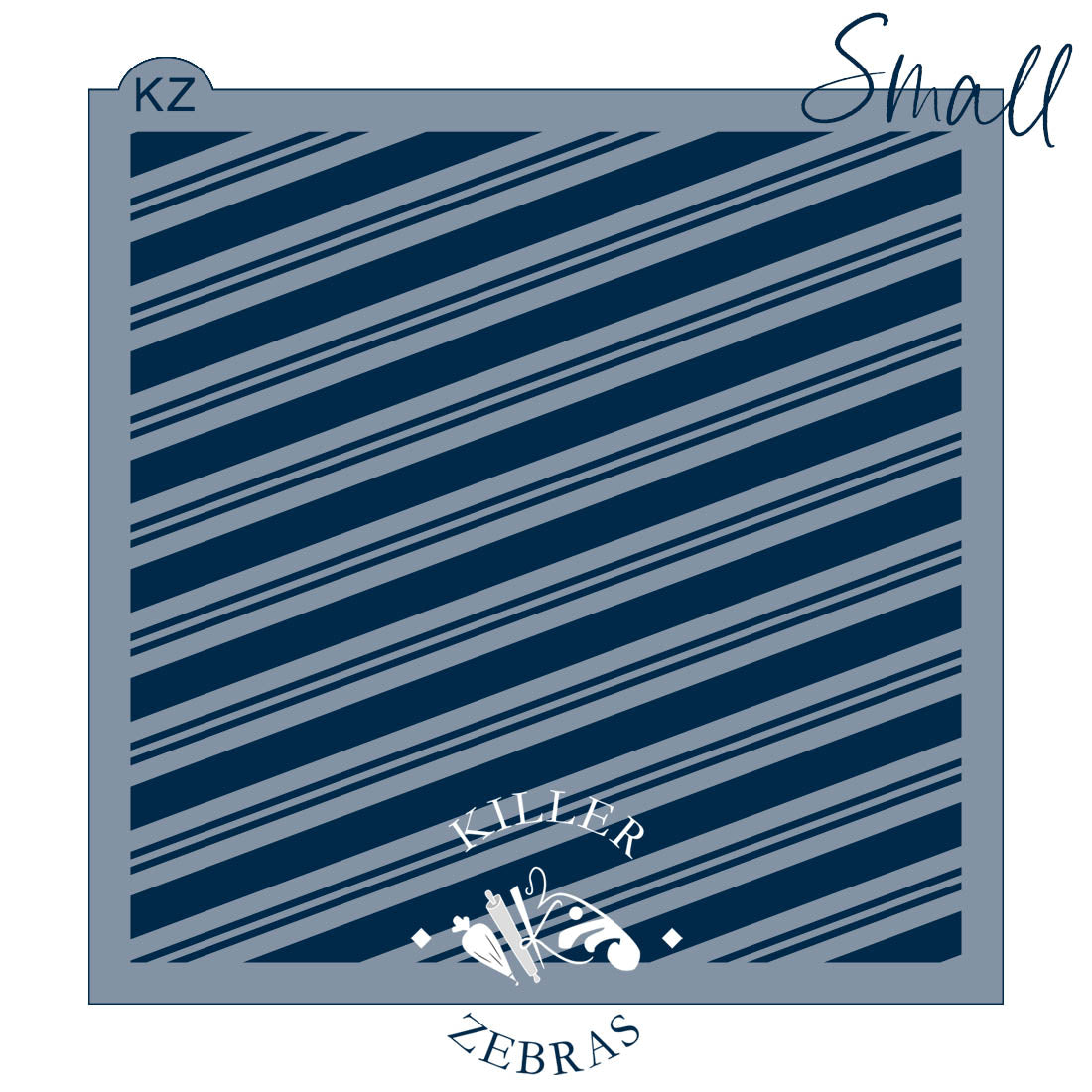 5.5 x 5.5 Stencil Peppermint Stripes Stencil