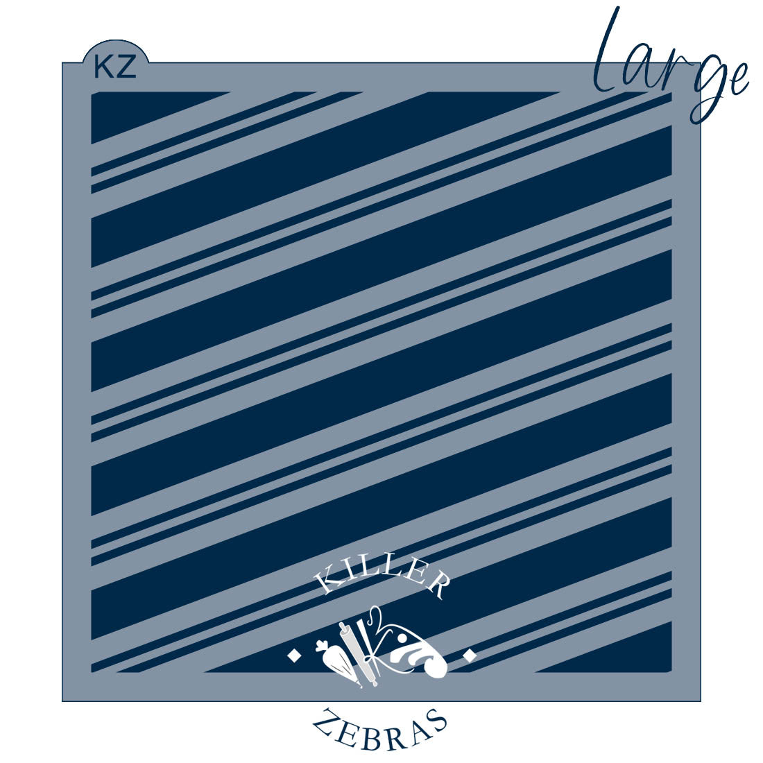 5.5 x 5.5 Stencil Peppermint Stripes Stencil