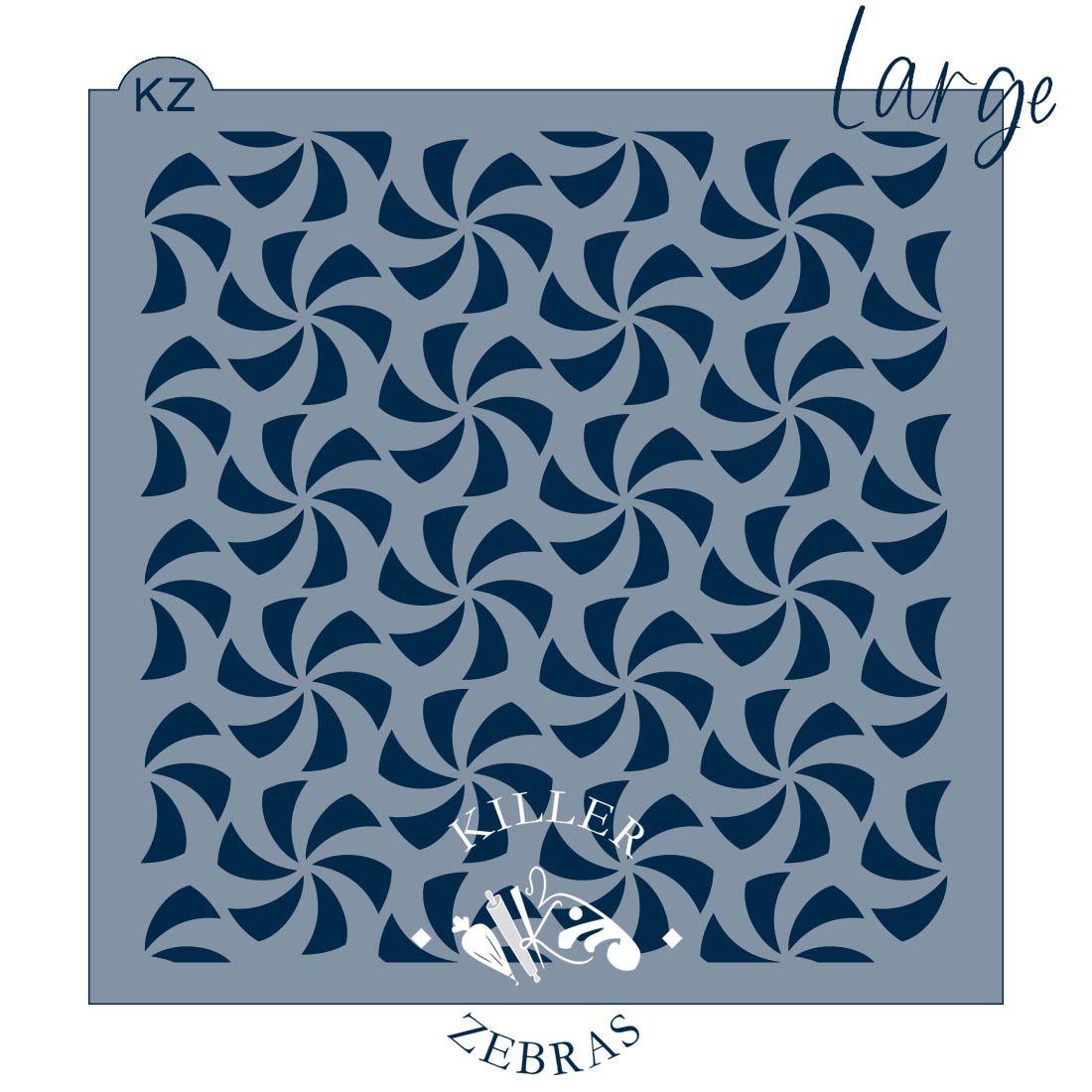 5.5 x 5.5 Stencil Peppermint Swirls Stencil