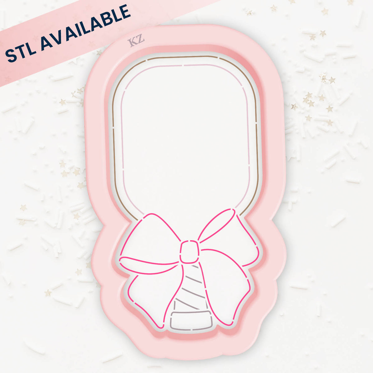 Cookie Cutters Pickleball Paddle with Bow – Cookie Cutter &amp; Stencil Set