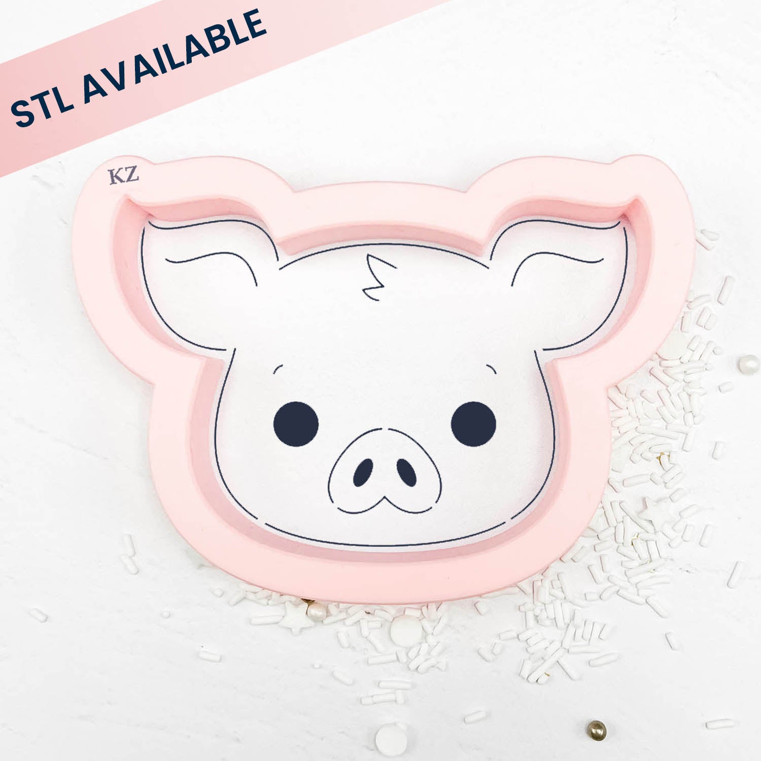 Cookie Cutters Pig Head Cutter/Stencil