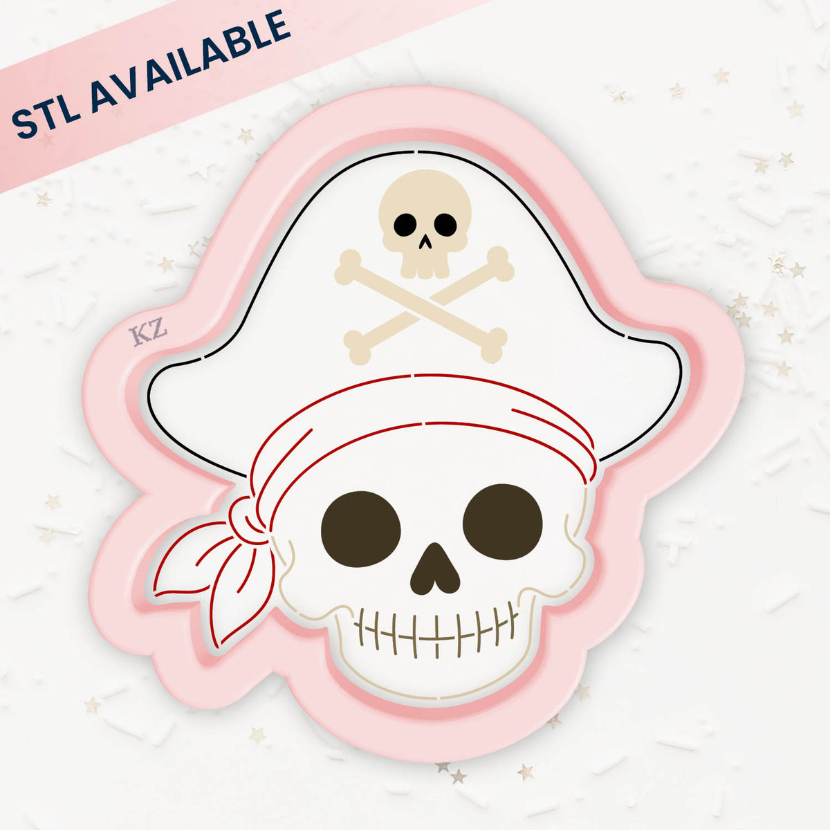 Cookie Cutters CSLA Pirate Skeleton – Cookie Cutter &amp; Stencil Set