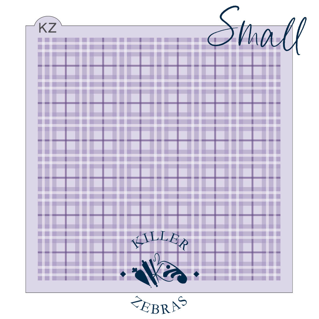 5.5 x 5.5 Stencil Plaid 3 Part Stencil Small