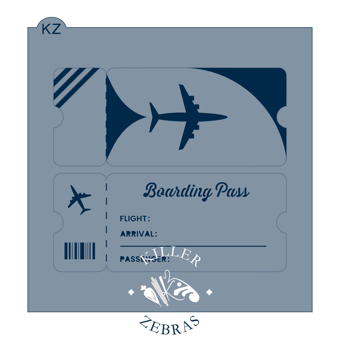 Cookie Cutters Plane Ticket Cutter/Stencil