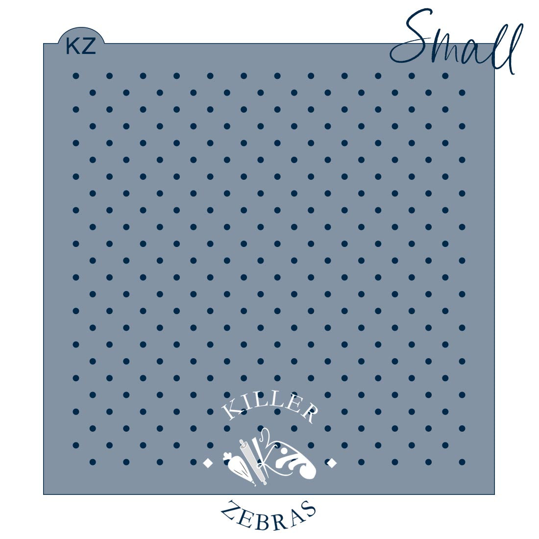 5.5 x 5.5 Stencil Polka Dots Stencil Small