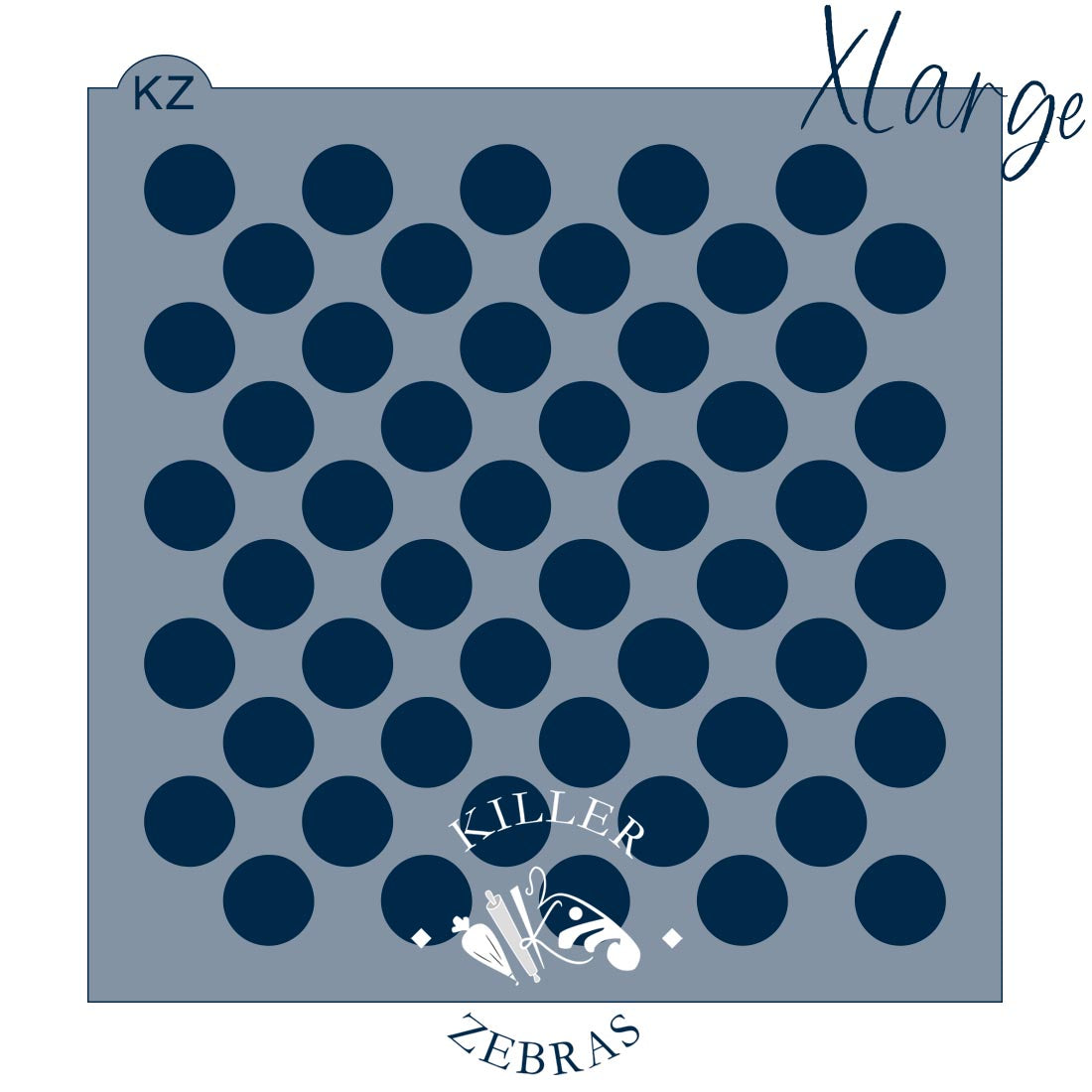 5.5 x 5.5 Stencil Polka Dots Stencil XLarge