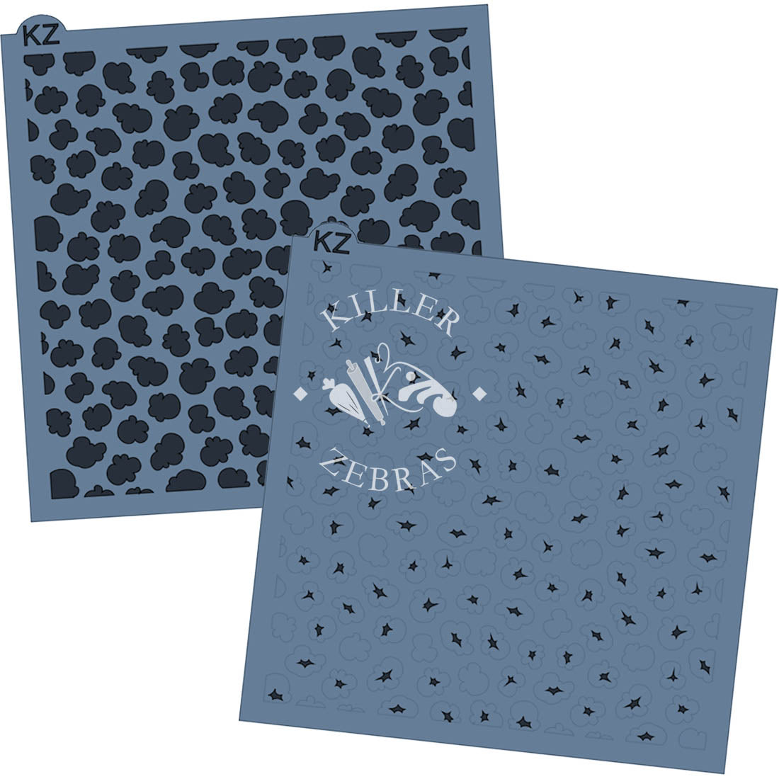 5.5 x 5.5 Stencil Popcorn 2 Part Stencil