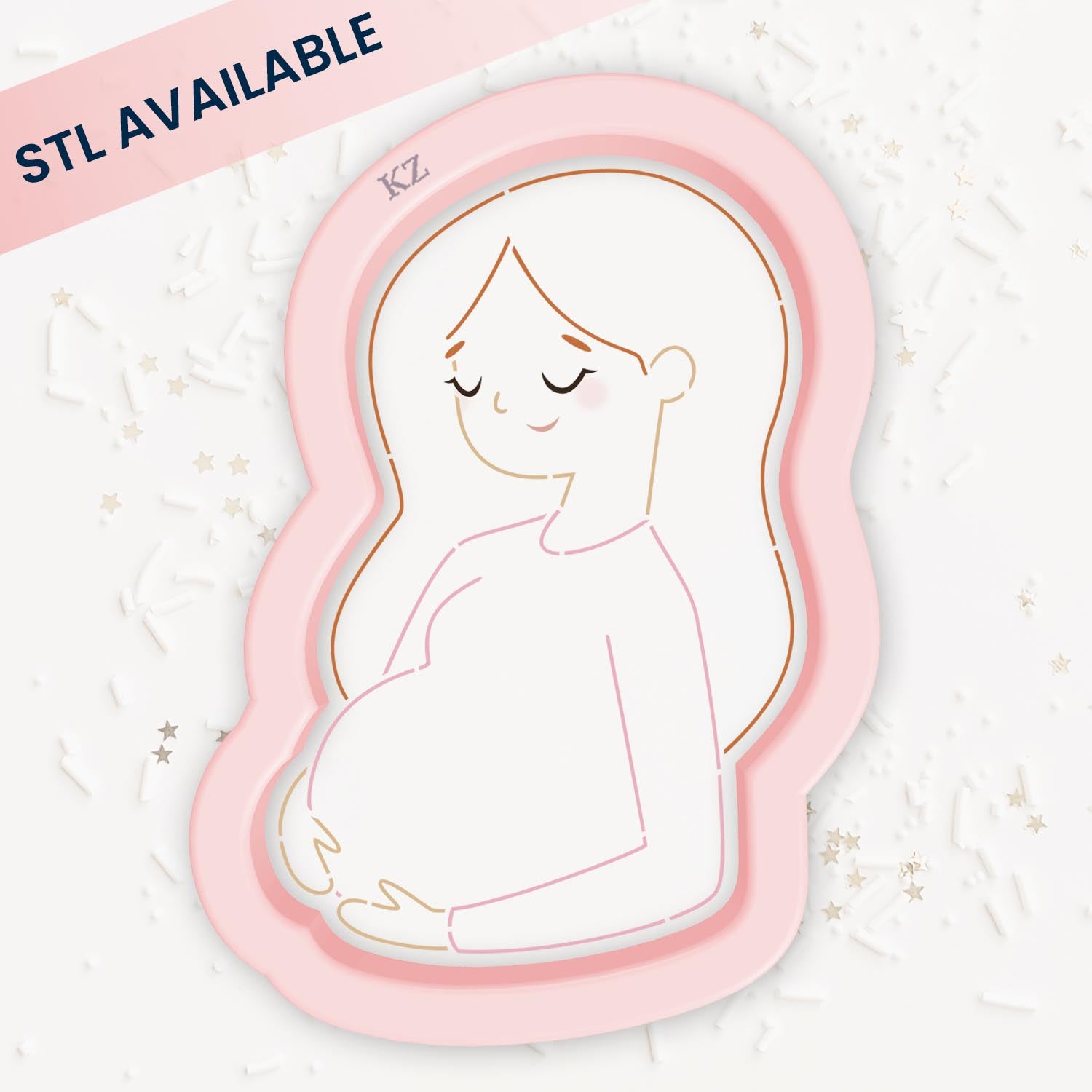 Cookie Cutters Pregnant Woman – Cookie Cutter & Stencil Set