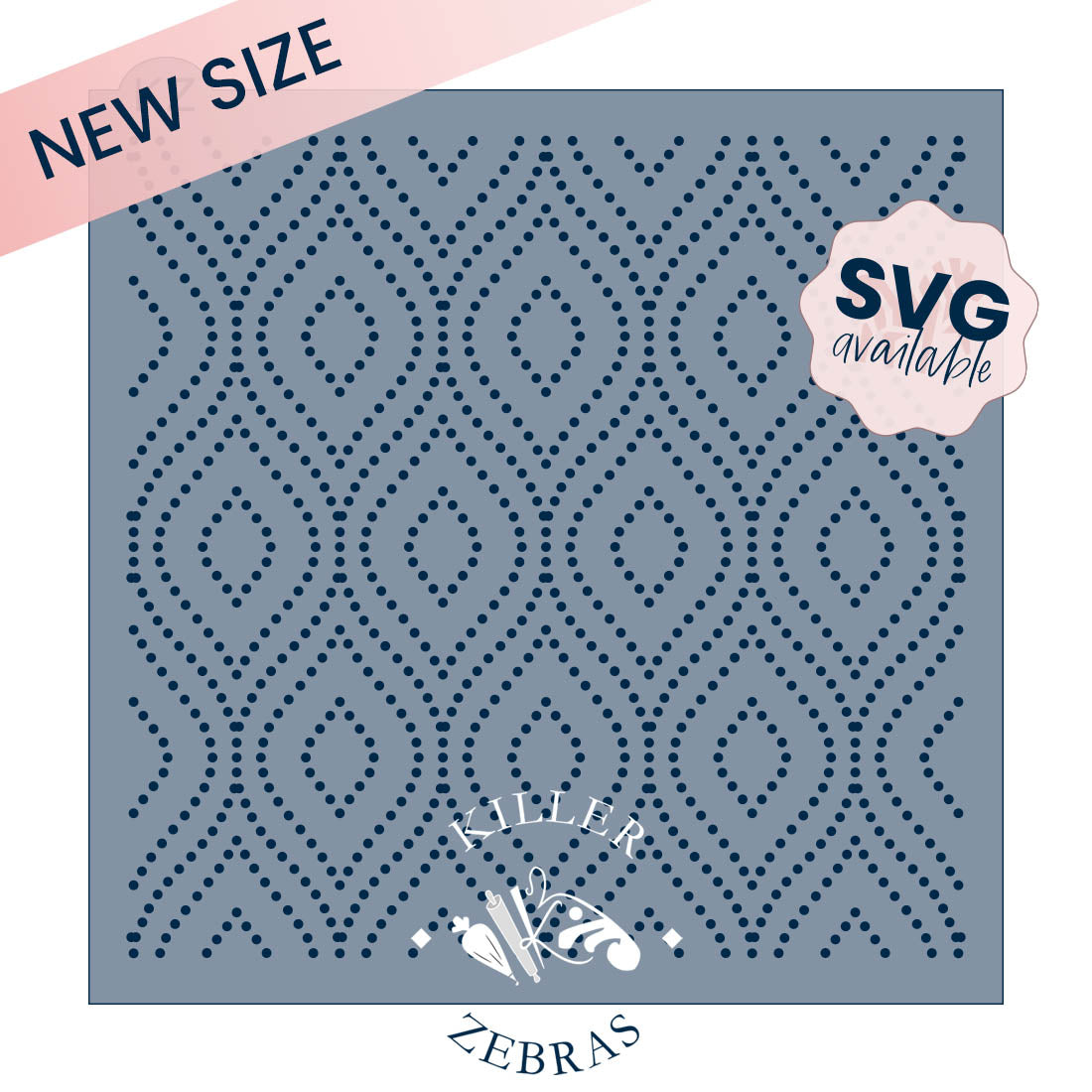 5.5 x 5.5 Stencil Pretty Little Dots – Cookie Stencil