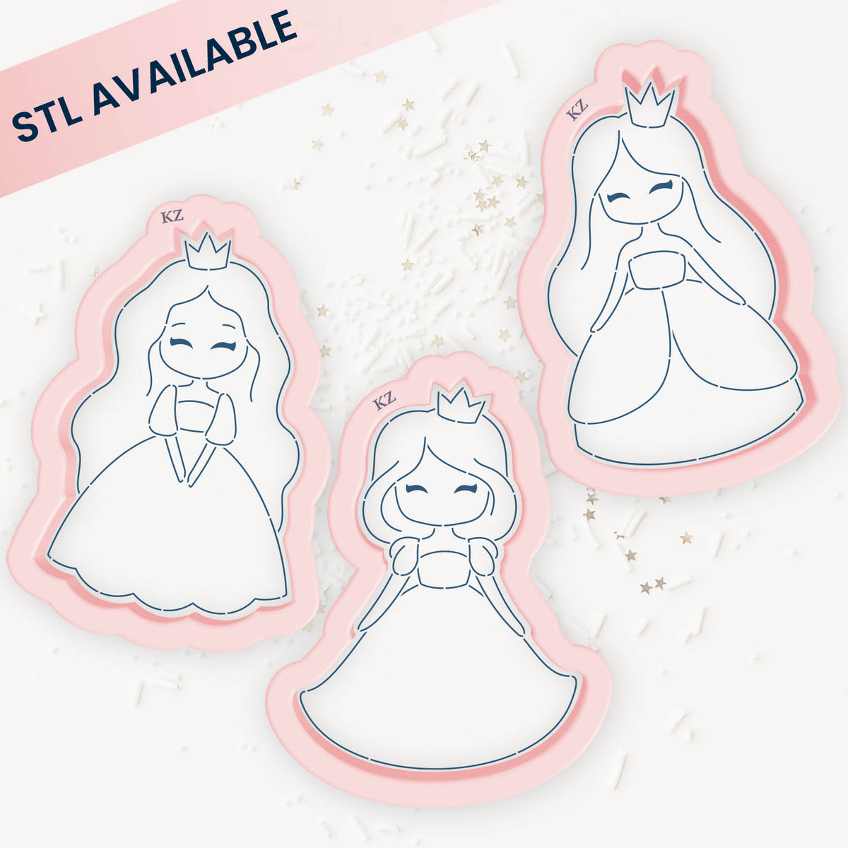 Cookie Cutters Princesses Cutter/Stencil Set of 3