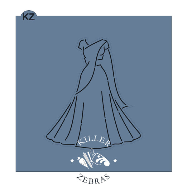The Priya Wedding Dress Cutter/Stencil Killer Zebras