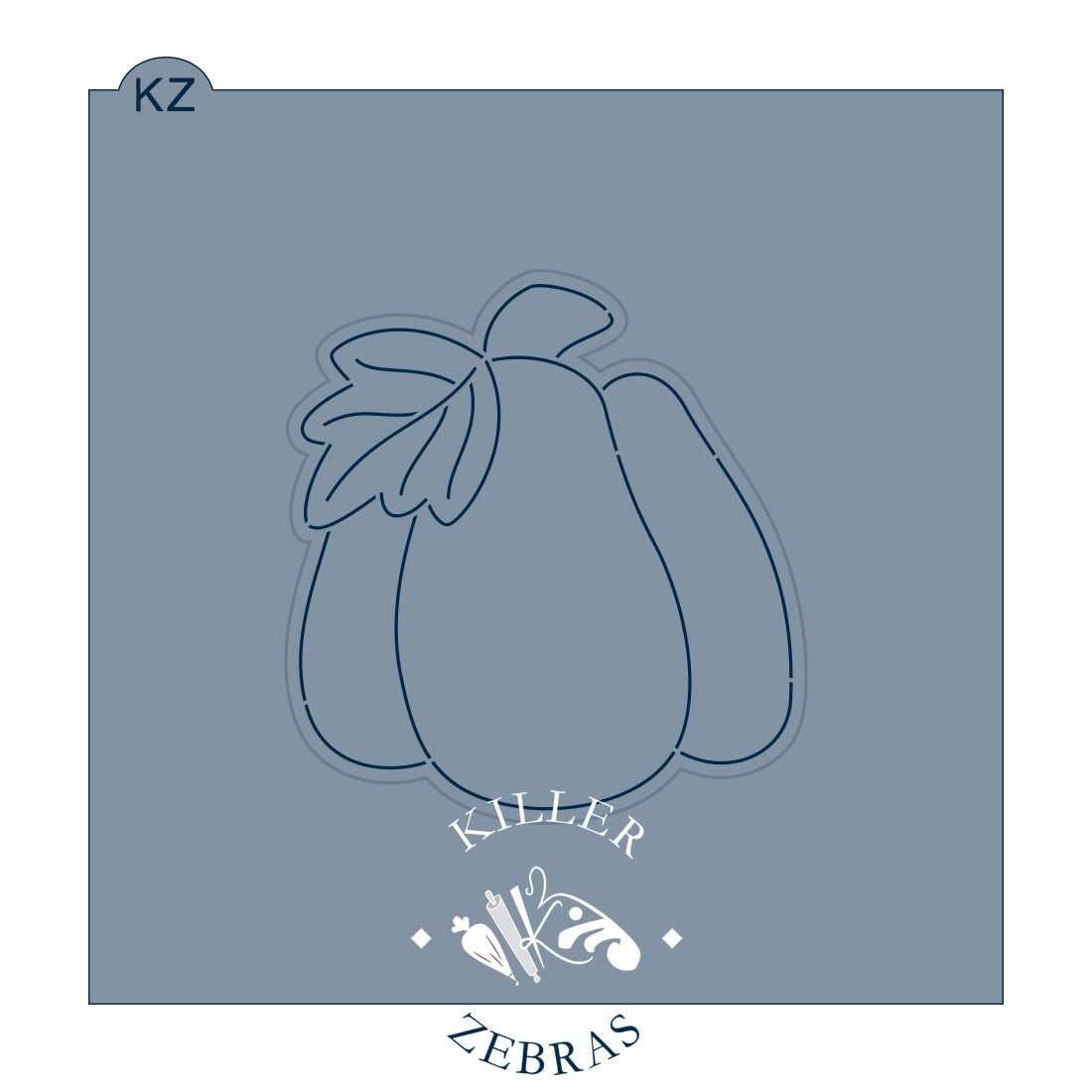 Pumpkin with Leaf – Cookie Cutter &amp; Stencil Set