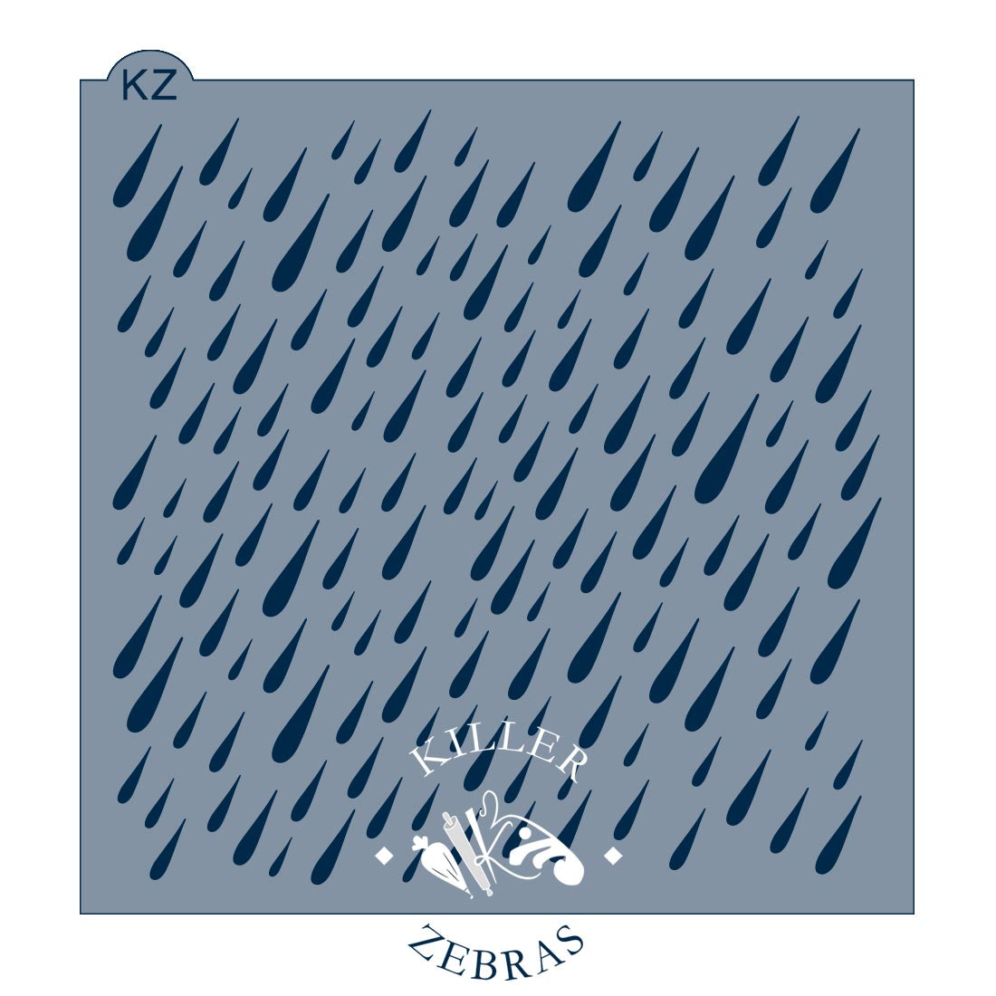 5.5 x 5.5 Stencil Rain Stencil