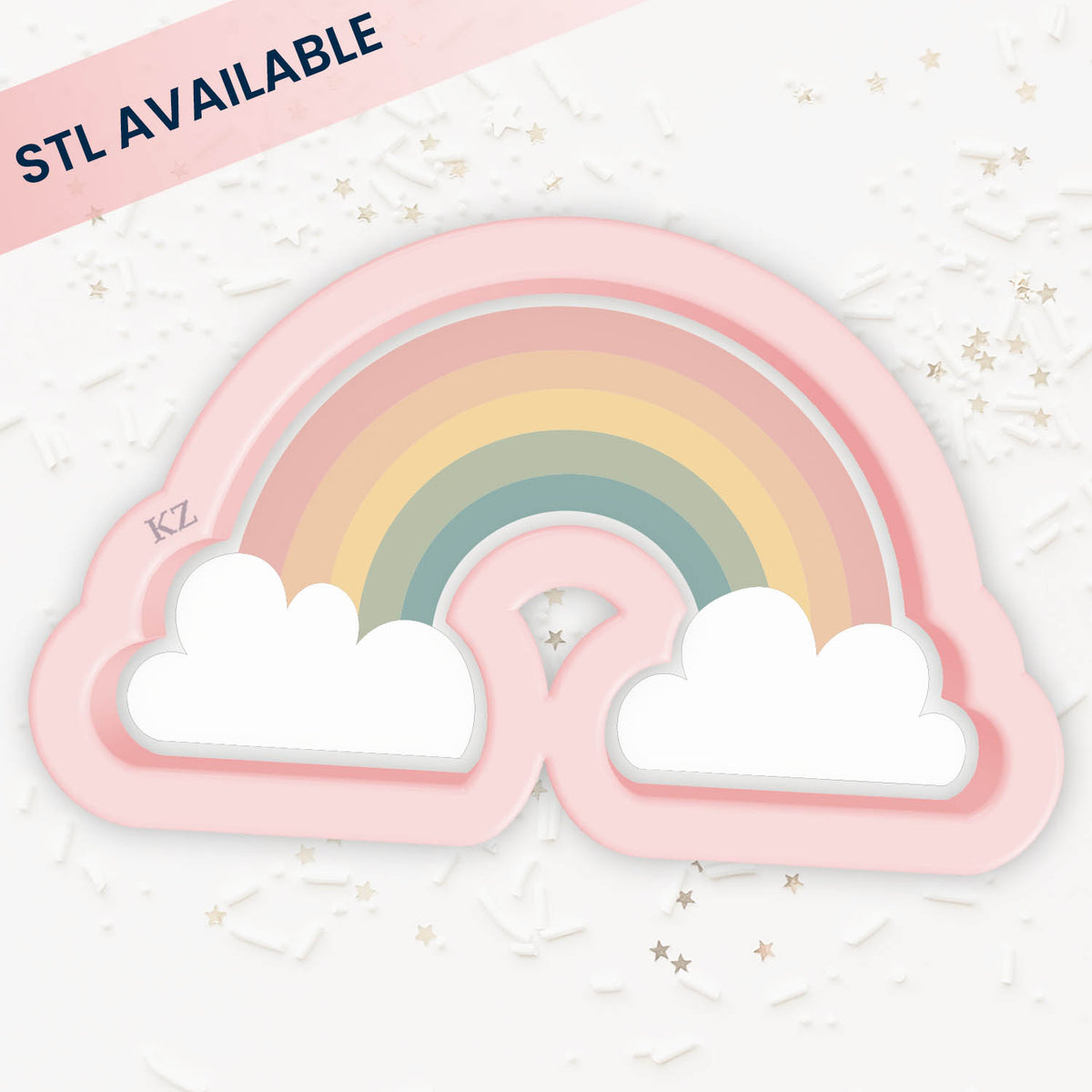 Cookie Cutters Rainbow in the Clouds – Cookie Cutter &amp; Stencil Set