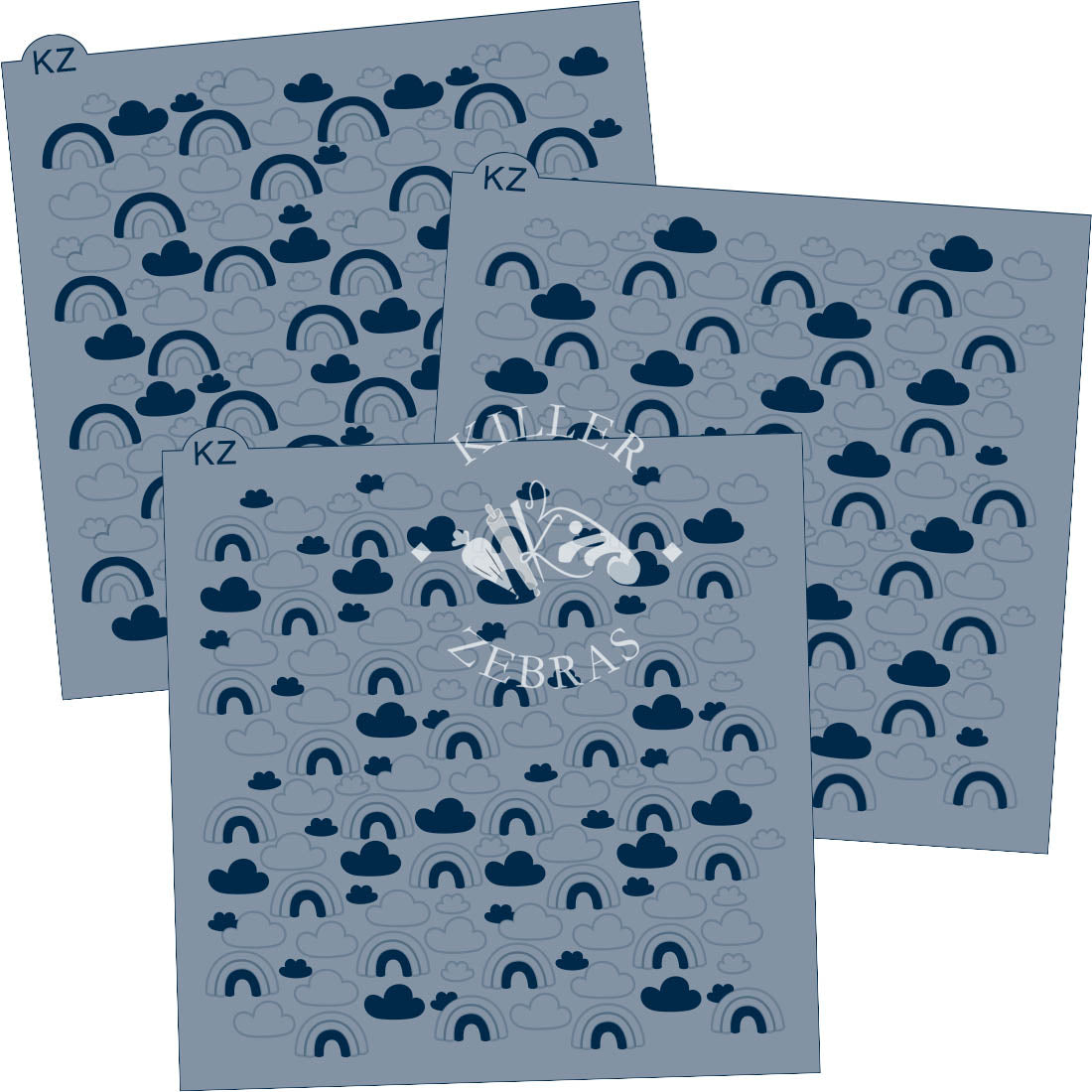 5.5 x 5.5 Stencil Rainbows – Layered Cookie Stencil