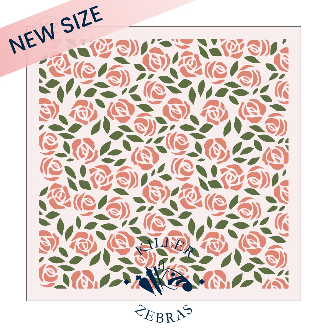 5.5 x 5.5 Stencil Roses - Single/2 Part Stencil