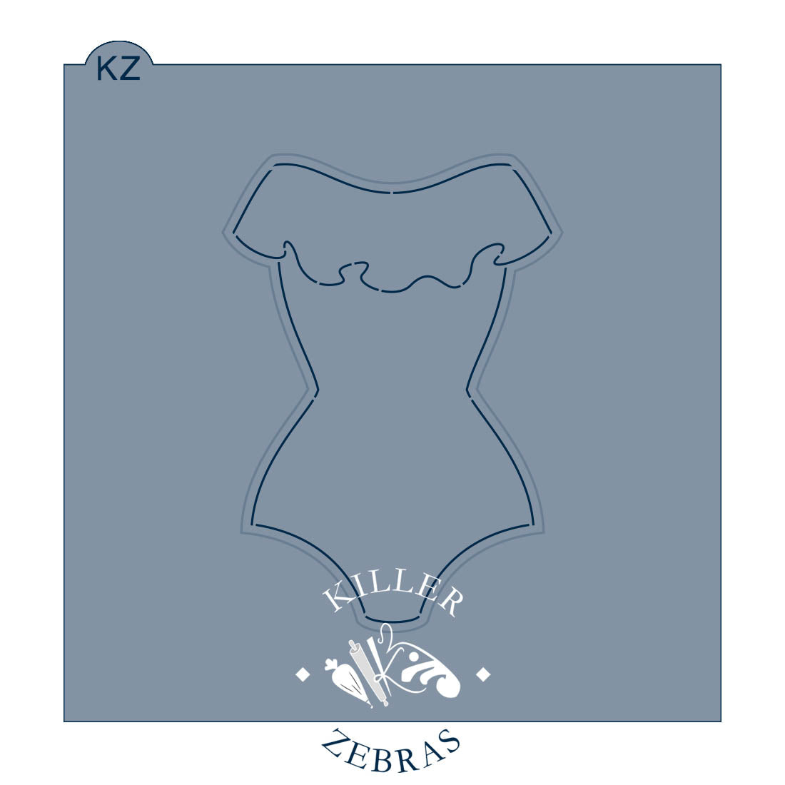 Cookie Cutters Ruffle Swimsuit Cutter/Stencil