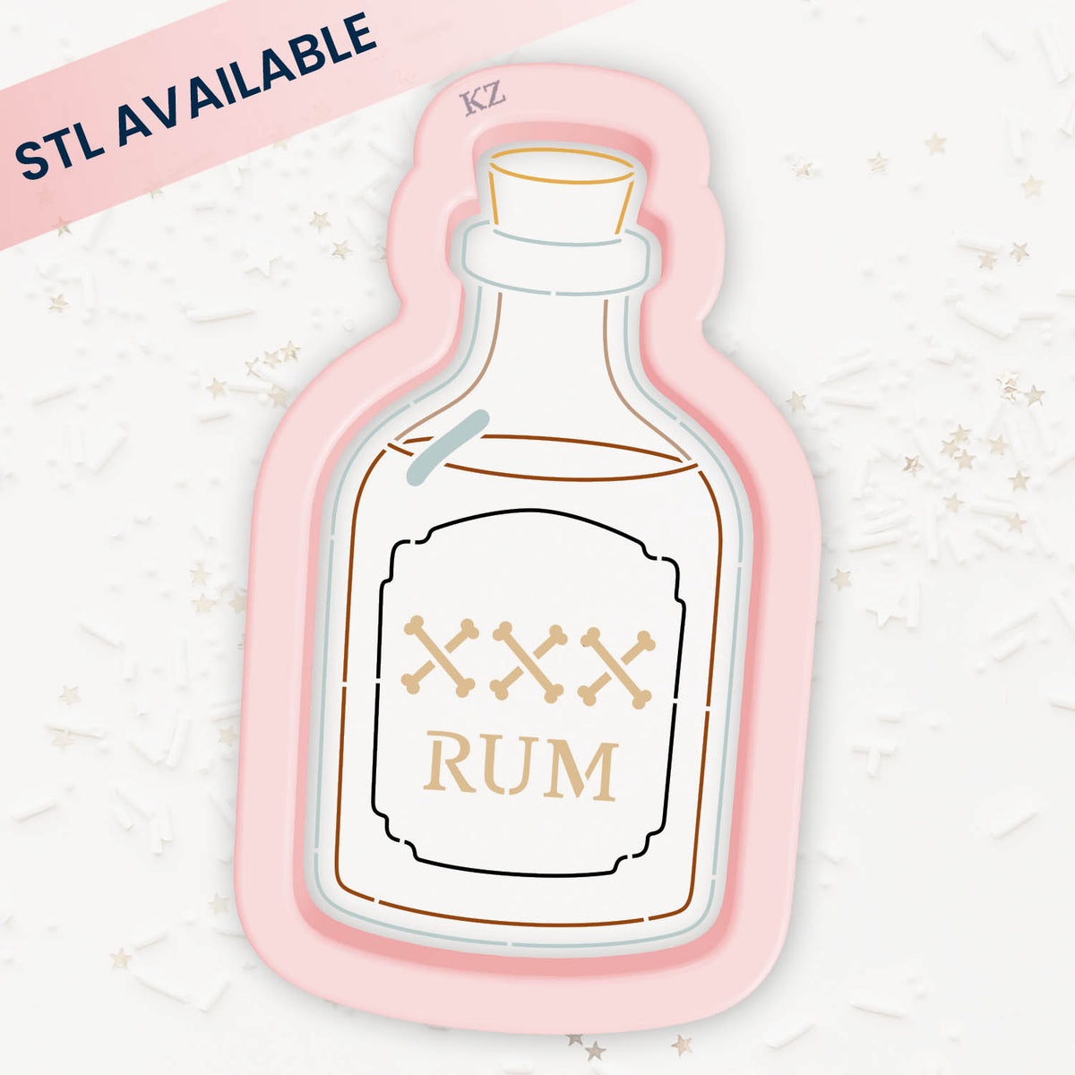 Cookie Cutters CSLA Rum Bottle – Cookie Cutter &amp; Stencil Set