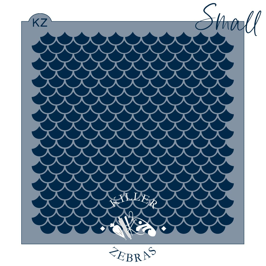 5.5 x 5.5 Stencil Scallops Stencil