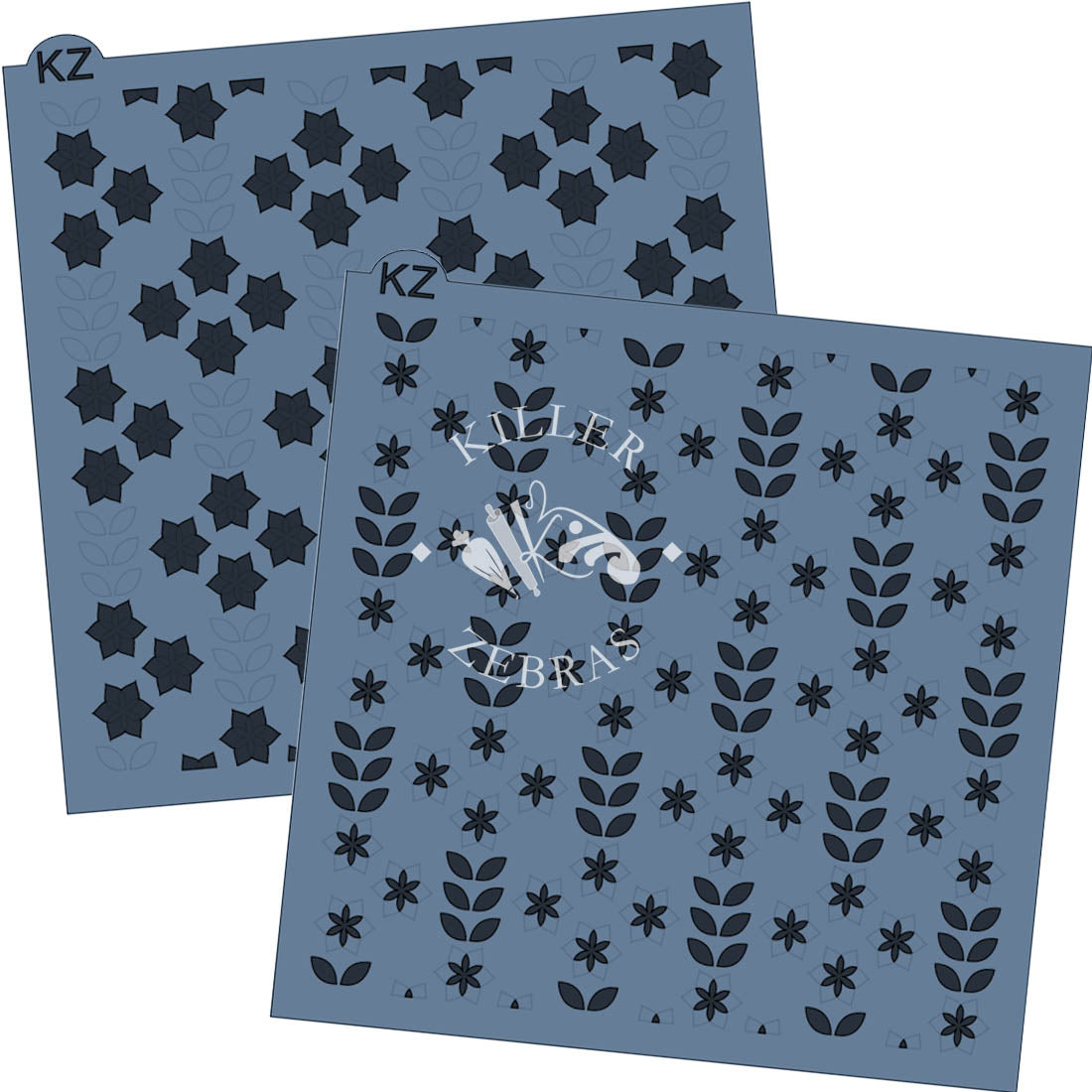 5.5 x 5.5 Stencil Scandinavian Ornaments 2 Part Stencil