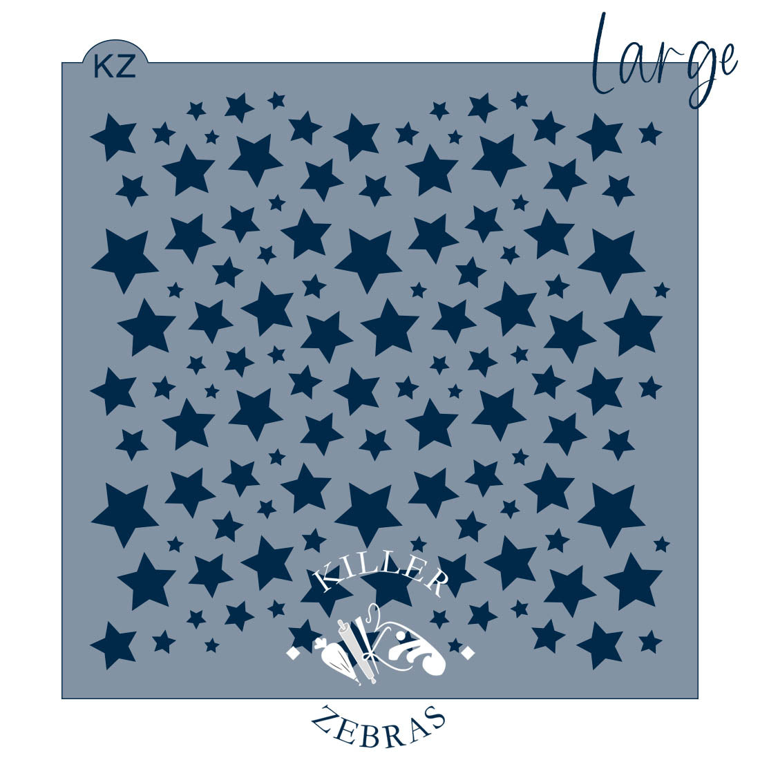 5.5 x 5.5 Stencil Scattered Stars – Cookie Stencil