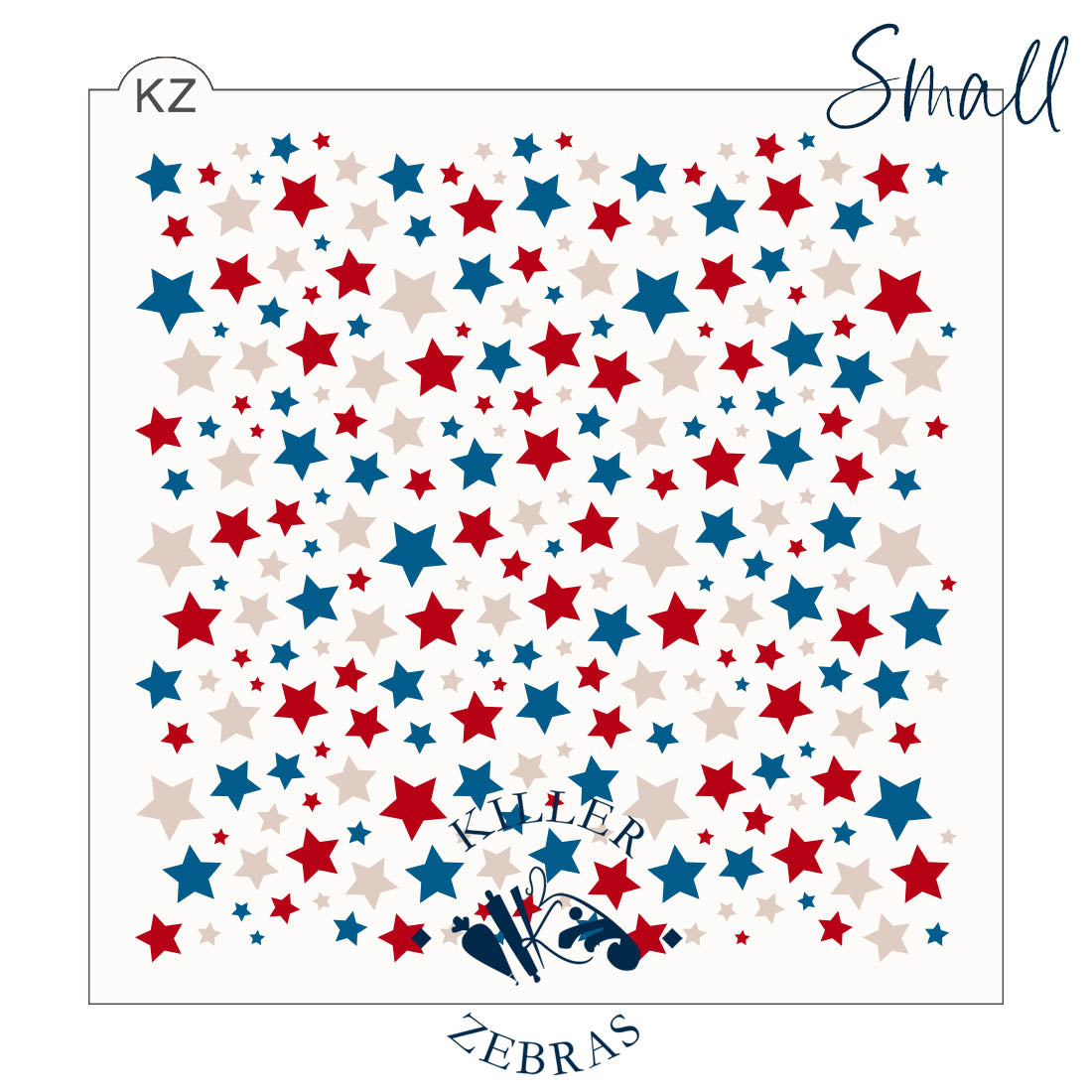 5.5 x 5.5 Stencil Scattered Stars – Layered Cookie Stencil