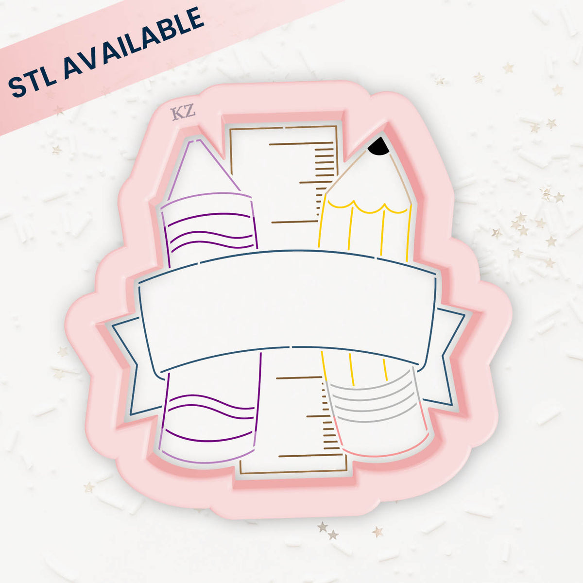 Cookie Cutters School Banner – Cookie Cutter &amp; Stencil Set