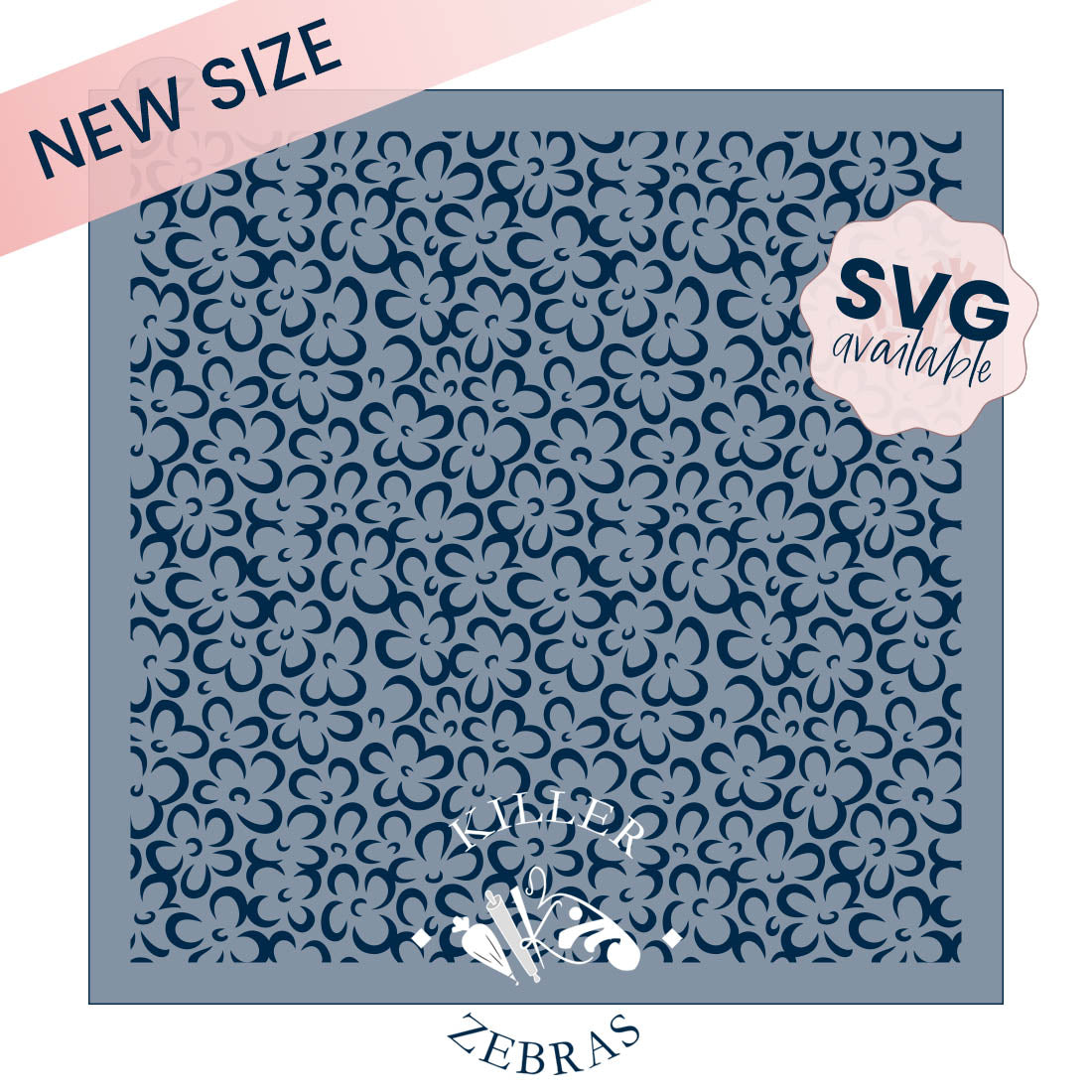 Scribble Flowers – Cookie Stencil