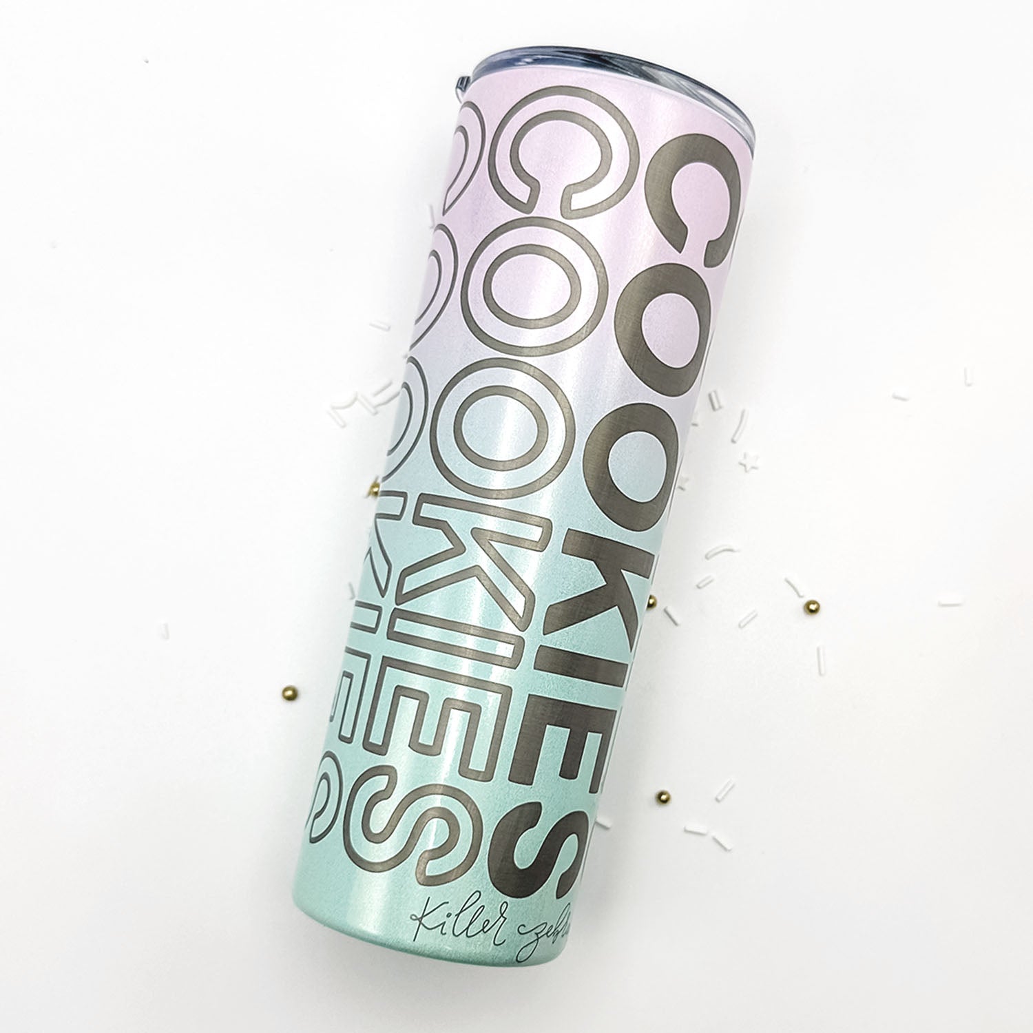 Tumbler Sea Blush Glitter Stainless Steel 20 oz. Tumbler