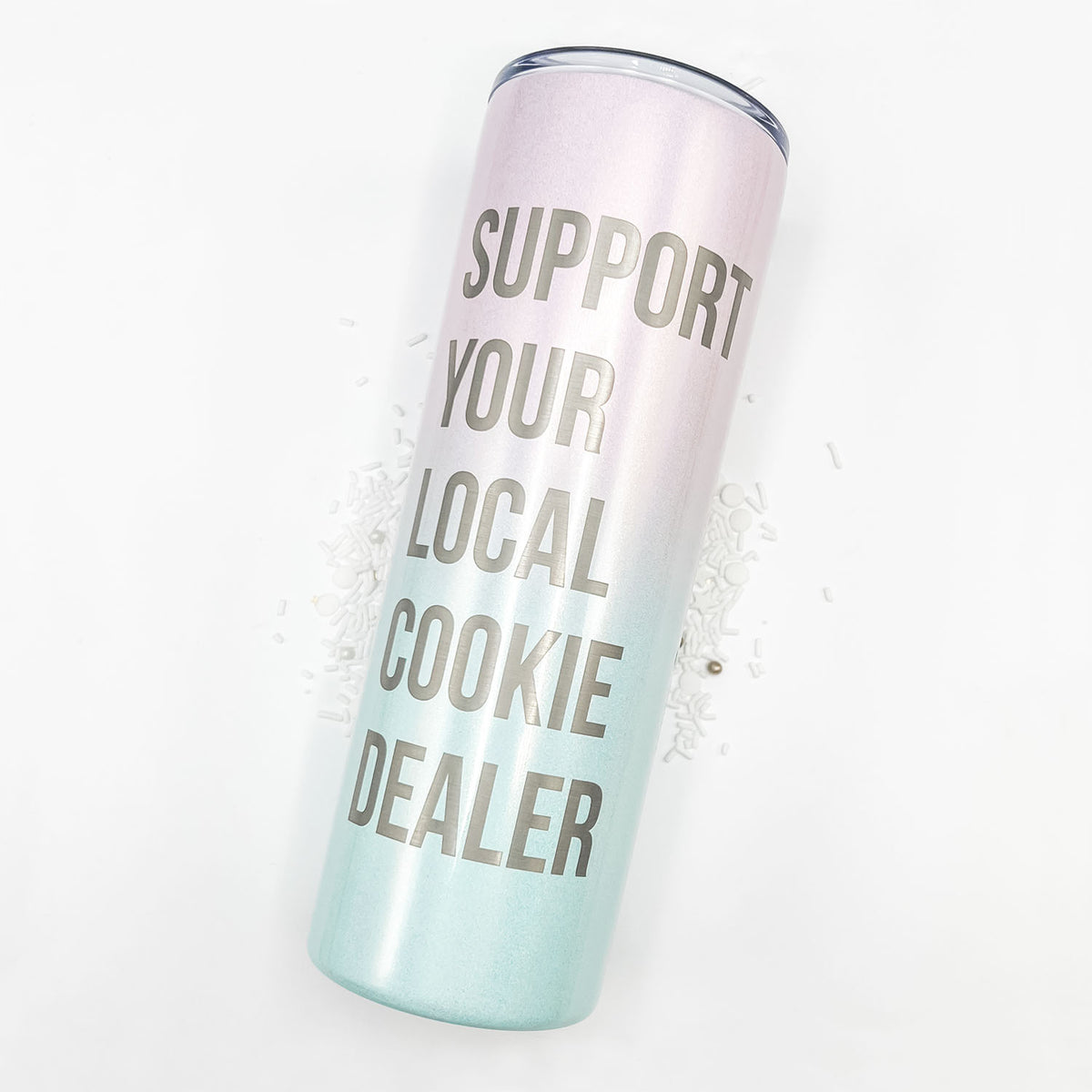 Tumbler Sea Blush Glitter Stainless Steel 20 oz. Tumbler