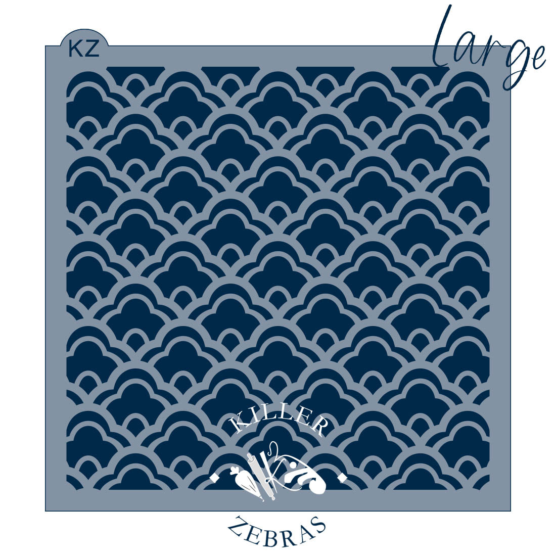 5.5 x 5.5 Stencil Seashell Scallops Stencil Large